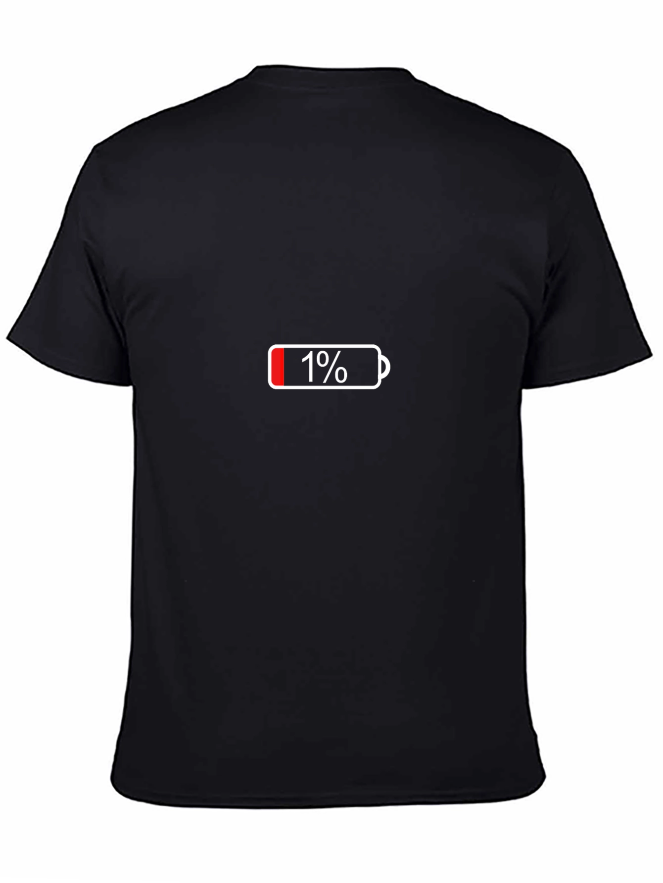 1% Battery T-Shirt - Black Cotton Graphic Tee