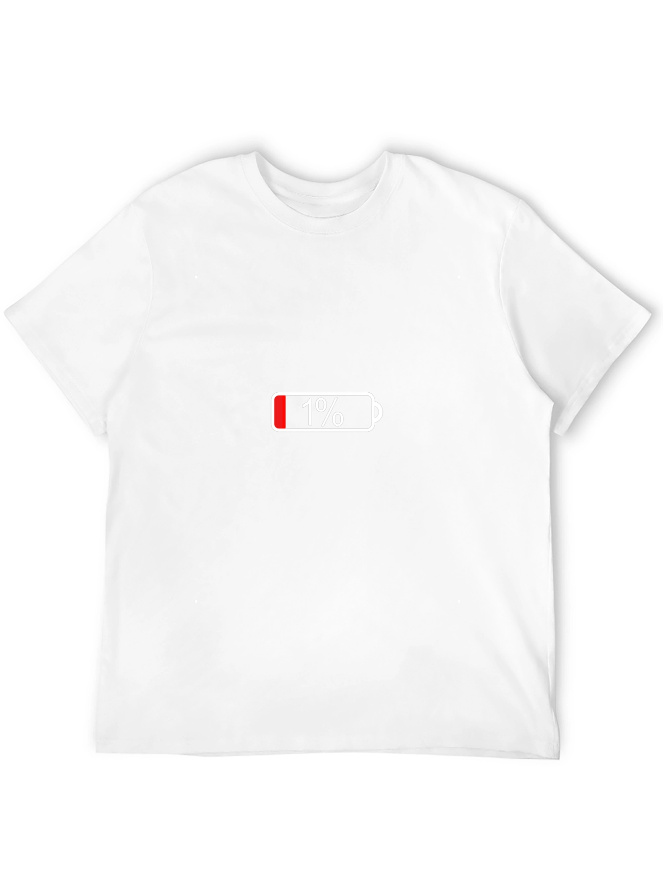 1% Battery T-Shirt - Black Cotton Graphic Tee
