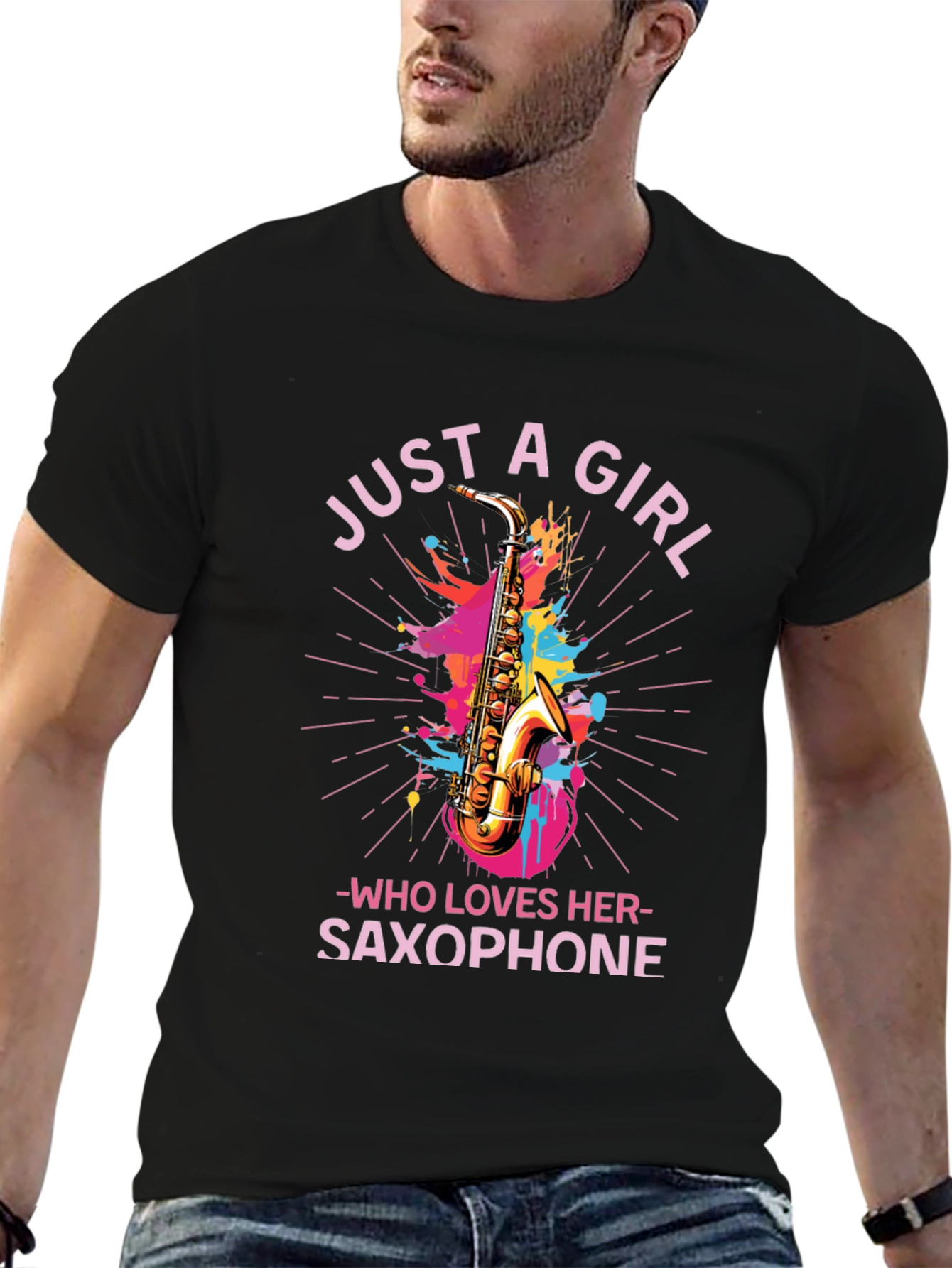 Just A Girl Who Loves Her Saxophone T-Shirt
