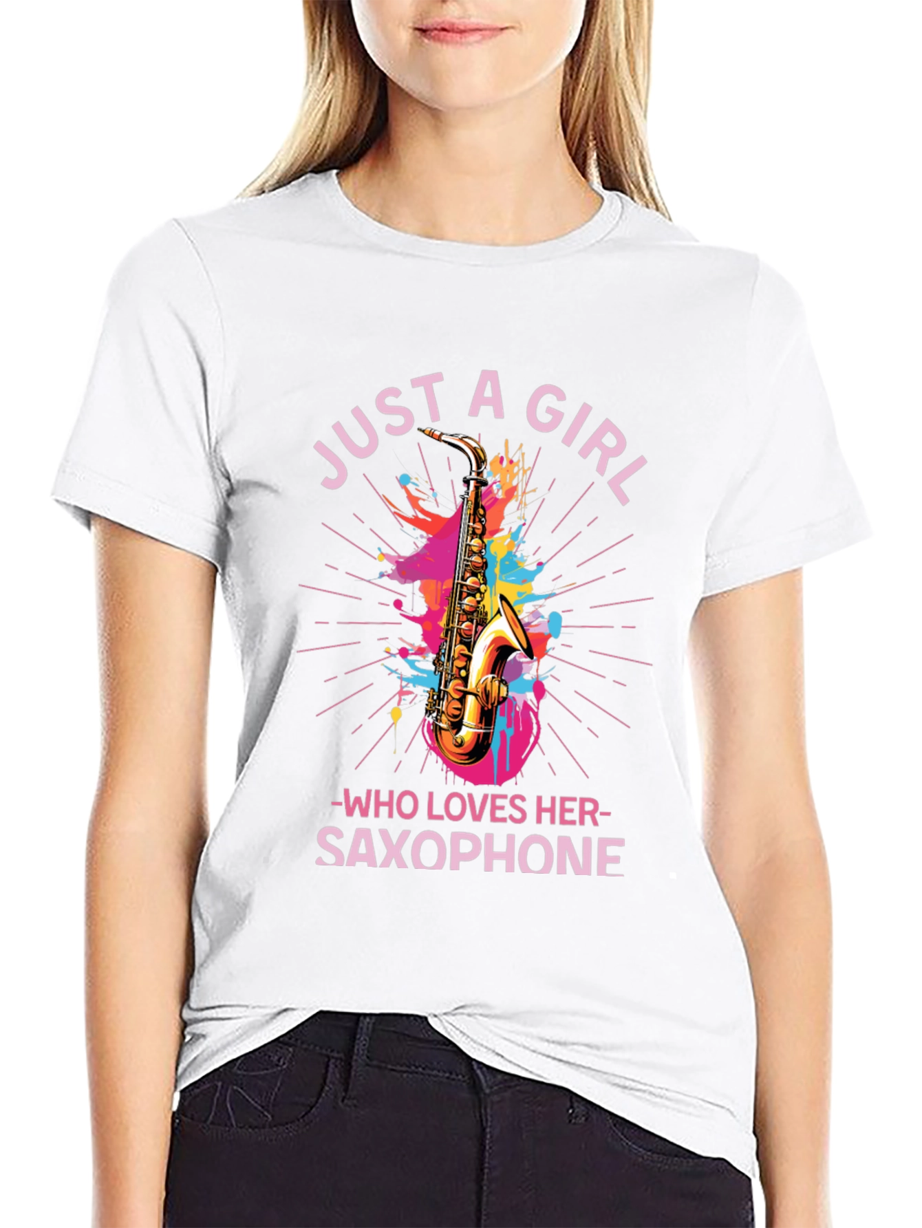 Just A Girl Who Loves Her Saxophone T-Shirt