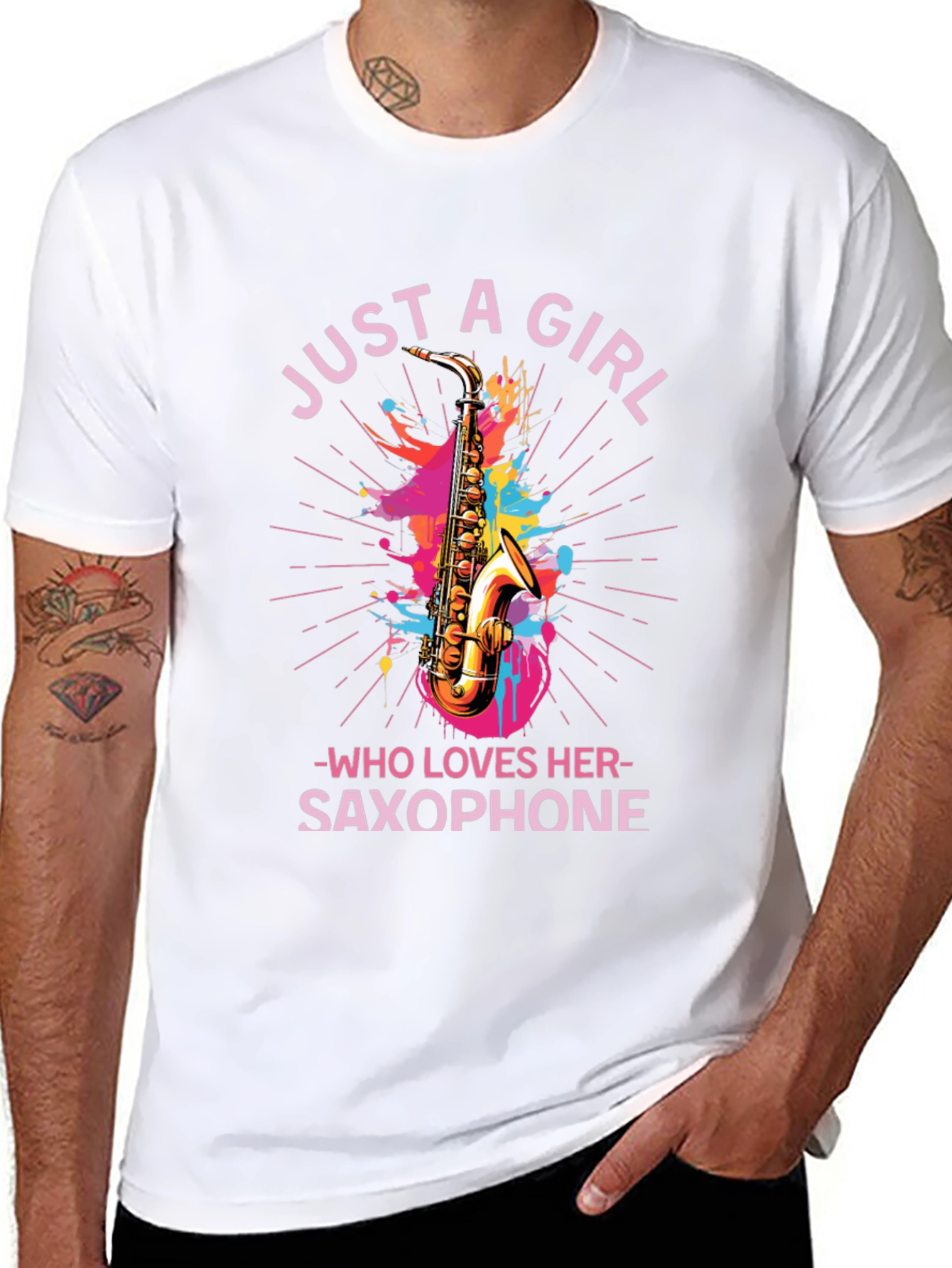 Just A Girl Who Loves Her Saxophone T-Shirt