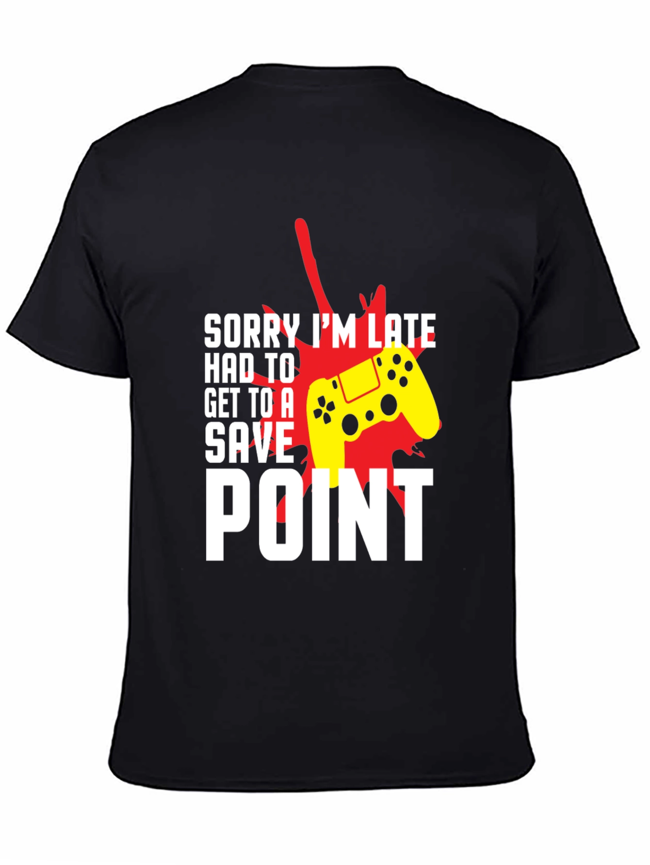 Gamer T-Shirt: Sorry Im Late Save Point Tee