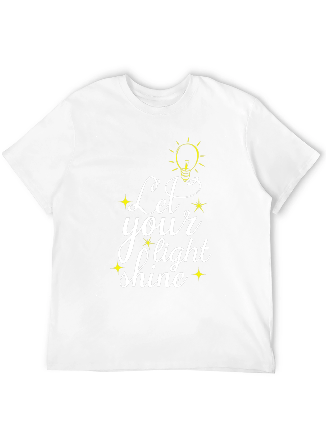 Let Your Light Shine Black Graphic T-Shirt