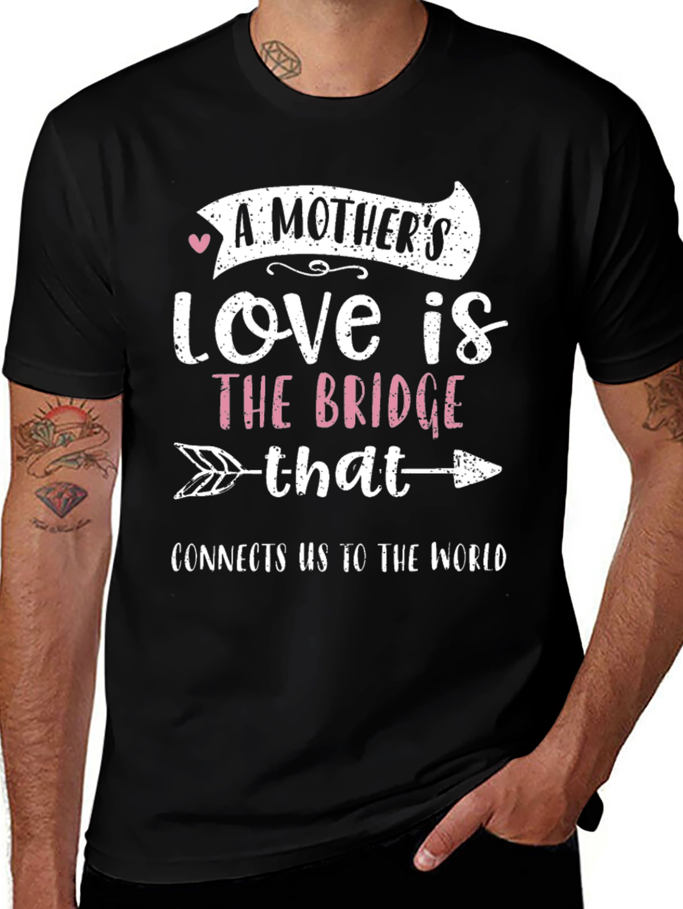 Mothers Love Bridge Graphic Tee - Black