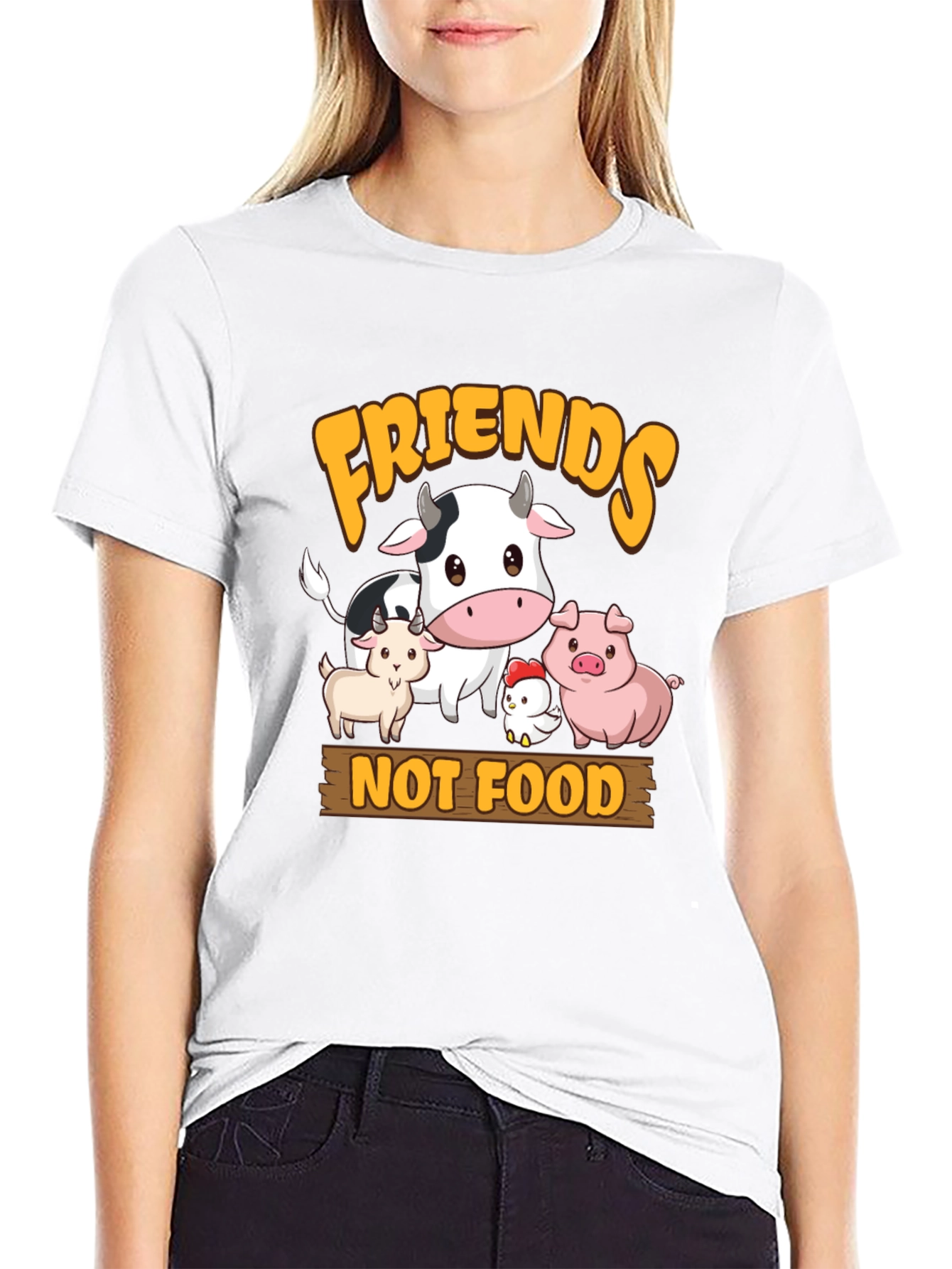 Friends Not Food Graphic Tee - Vegan T-Shirt