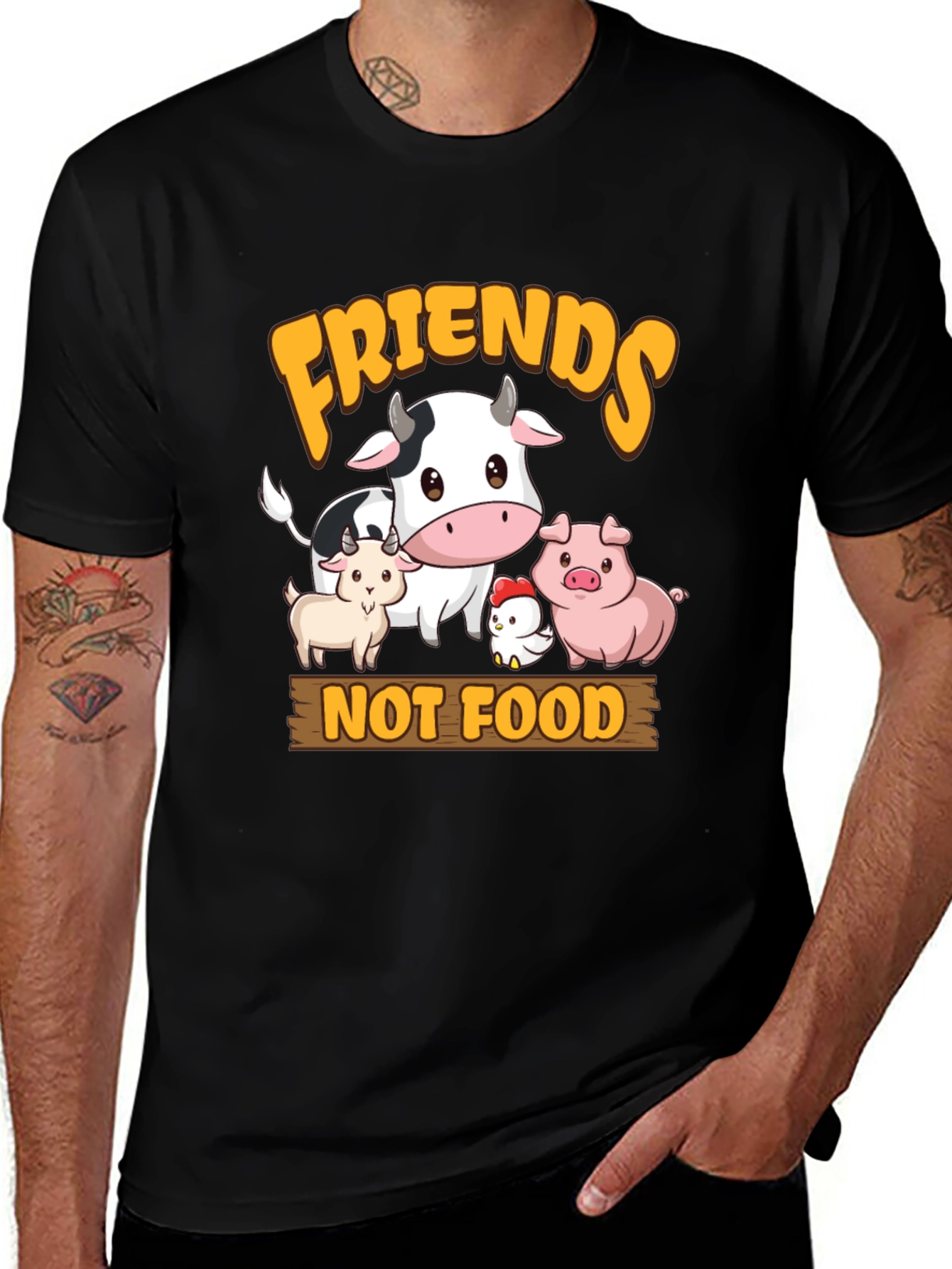 Friends Not Food Graphic Tee - Vegan T-Shirt
