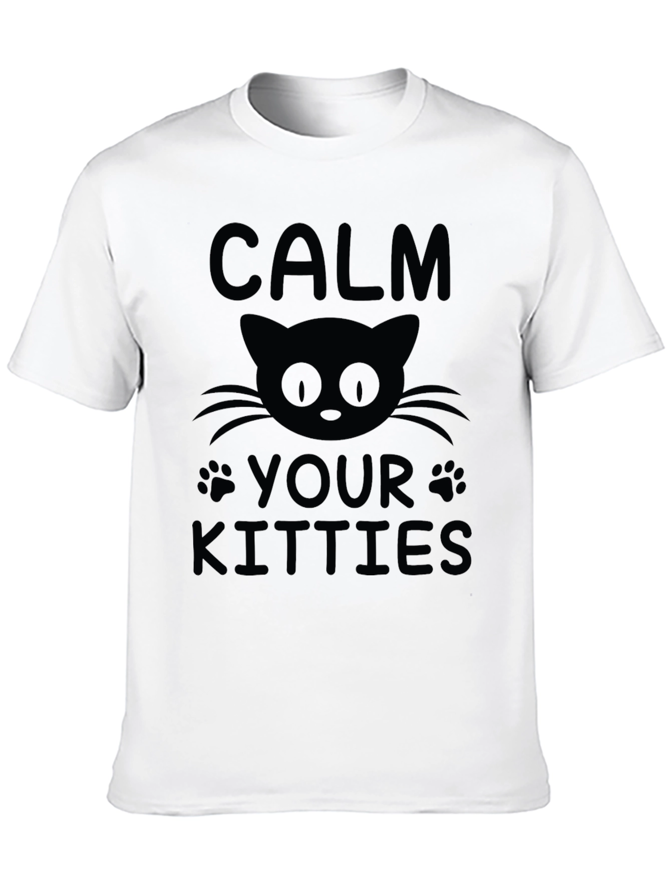 Calm Your Kitties Black Graphic Tee