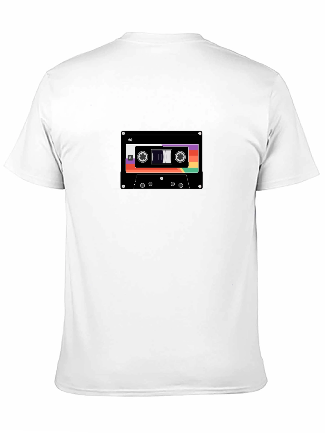 Retro Cassette Tape Graphic Tee - Black