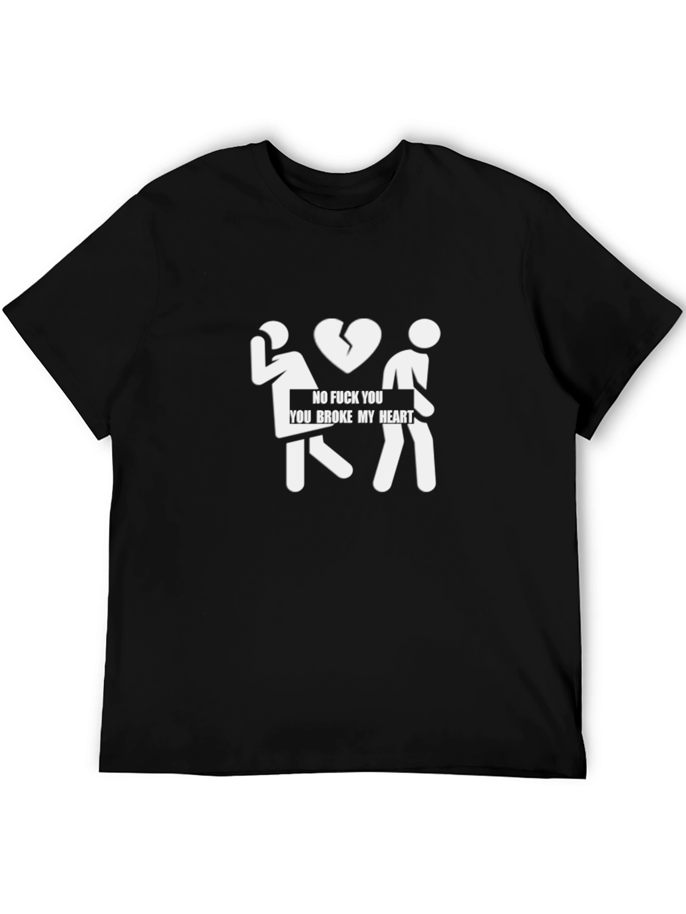 Funny Broken Heart Graphic T-Shirt