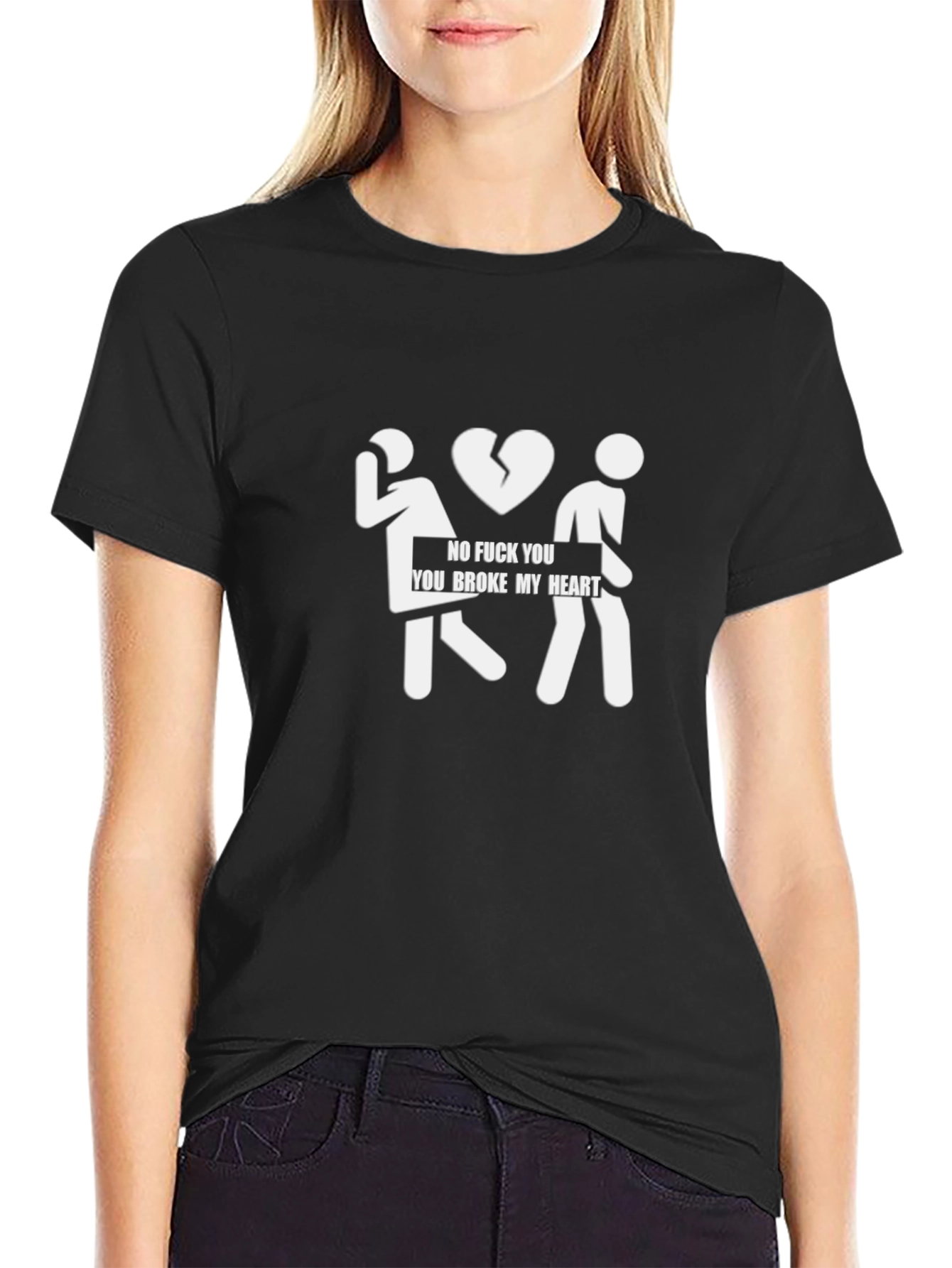 Funny Broken Heart Graphic T-Shirt