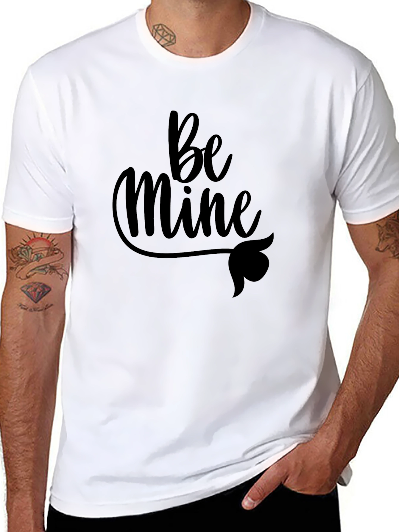 Be Mine Black T-Shirt - Valentines Day