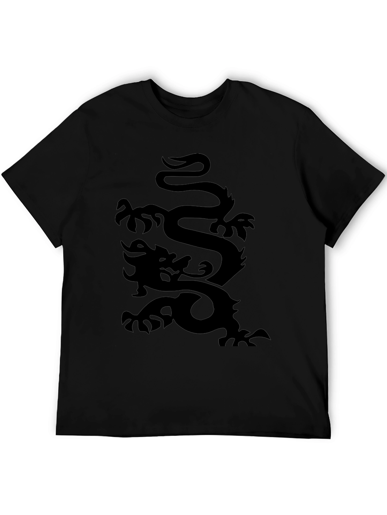 Black Dragon Graphic T-Shirt - Mens Casual Wear