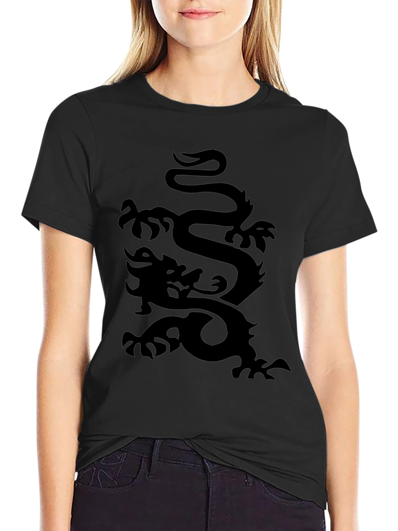 Black Dragon Graphic T-Shirt - Mens Casual Wear