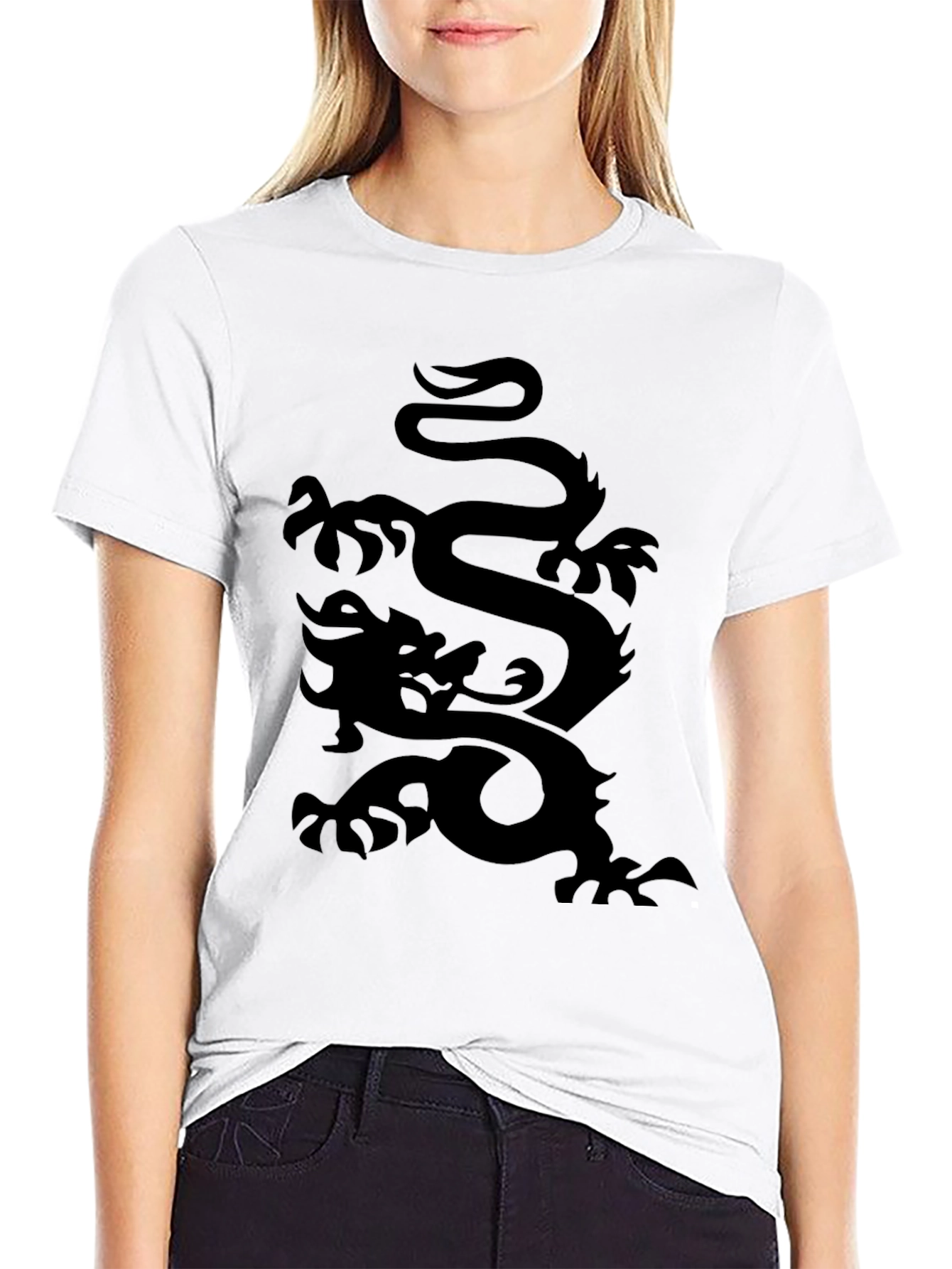 Black Dragon Graphic T-Shirt - Mens Casual Wear