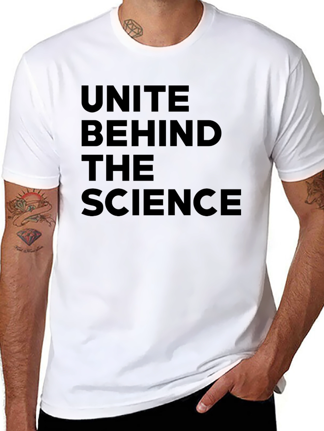 Unite Behind the Science Black T-Shirt