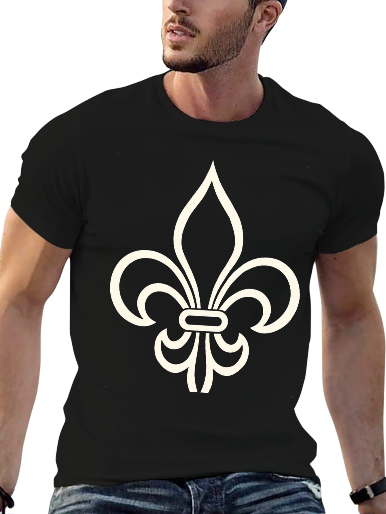 Fleur-de-Lis Black Graphic Tee