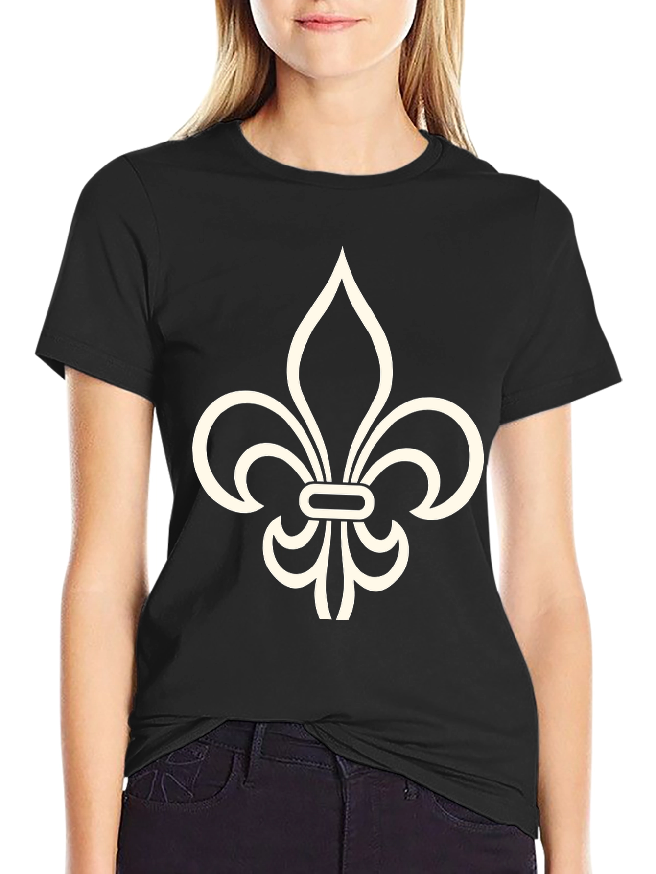 Fleur-de-Lis Black Graphic Tee