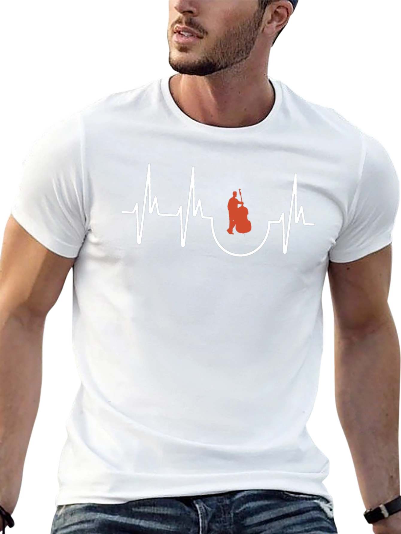 Bass Player Heartbeat T-Shirt