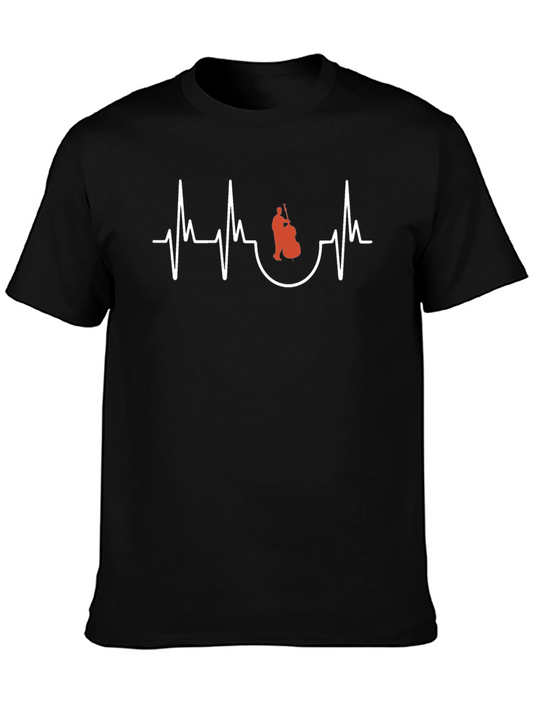 Bass Player Heartbeat T-Shirt
