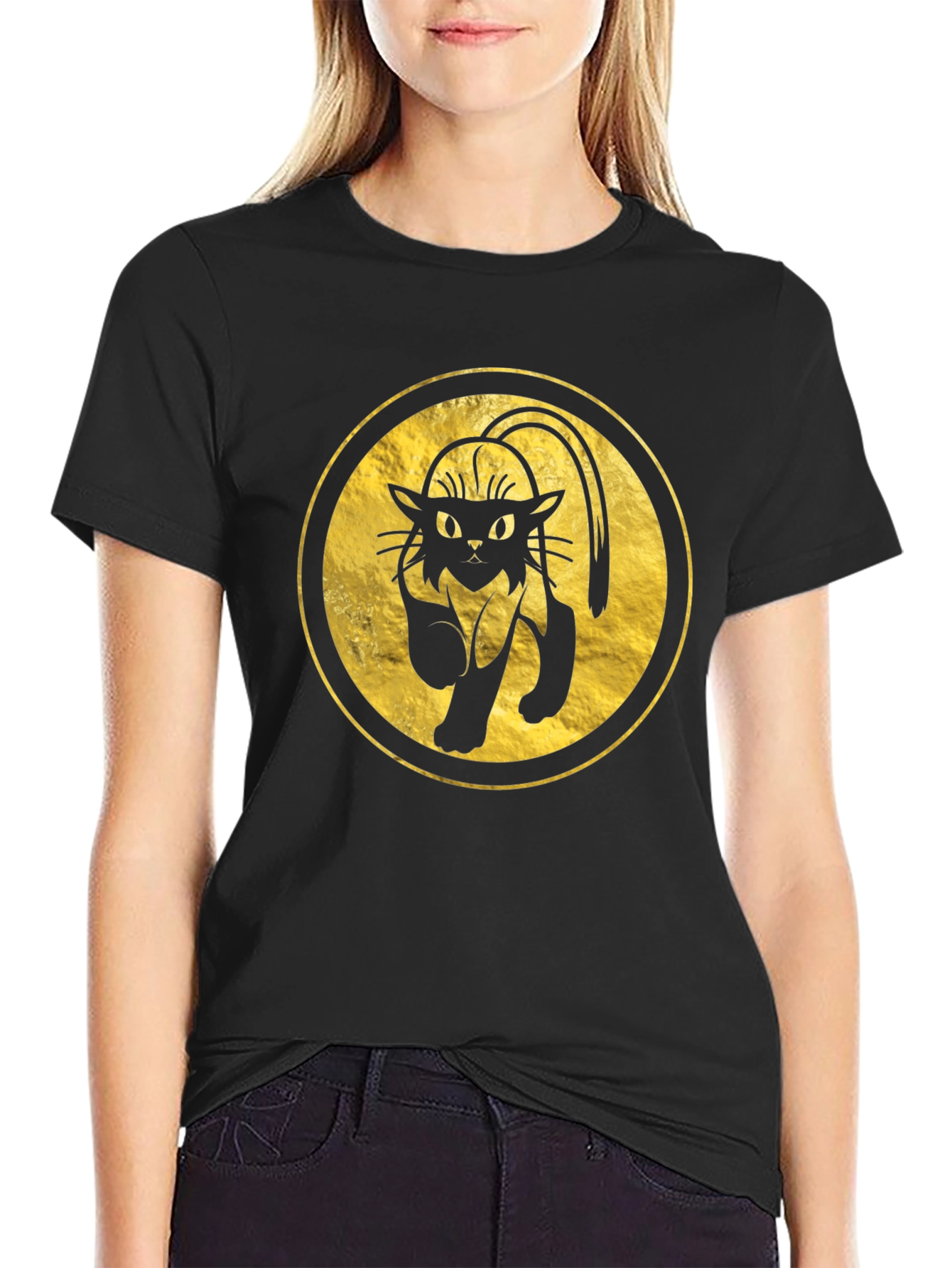 Black Cat Graphic T-Shirt