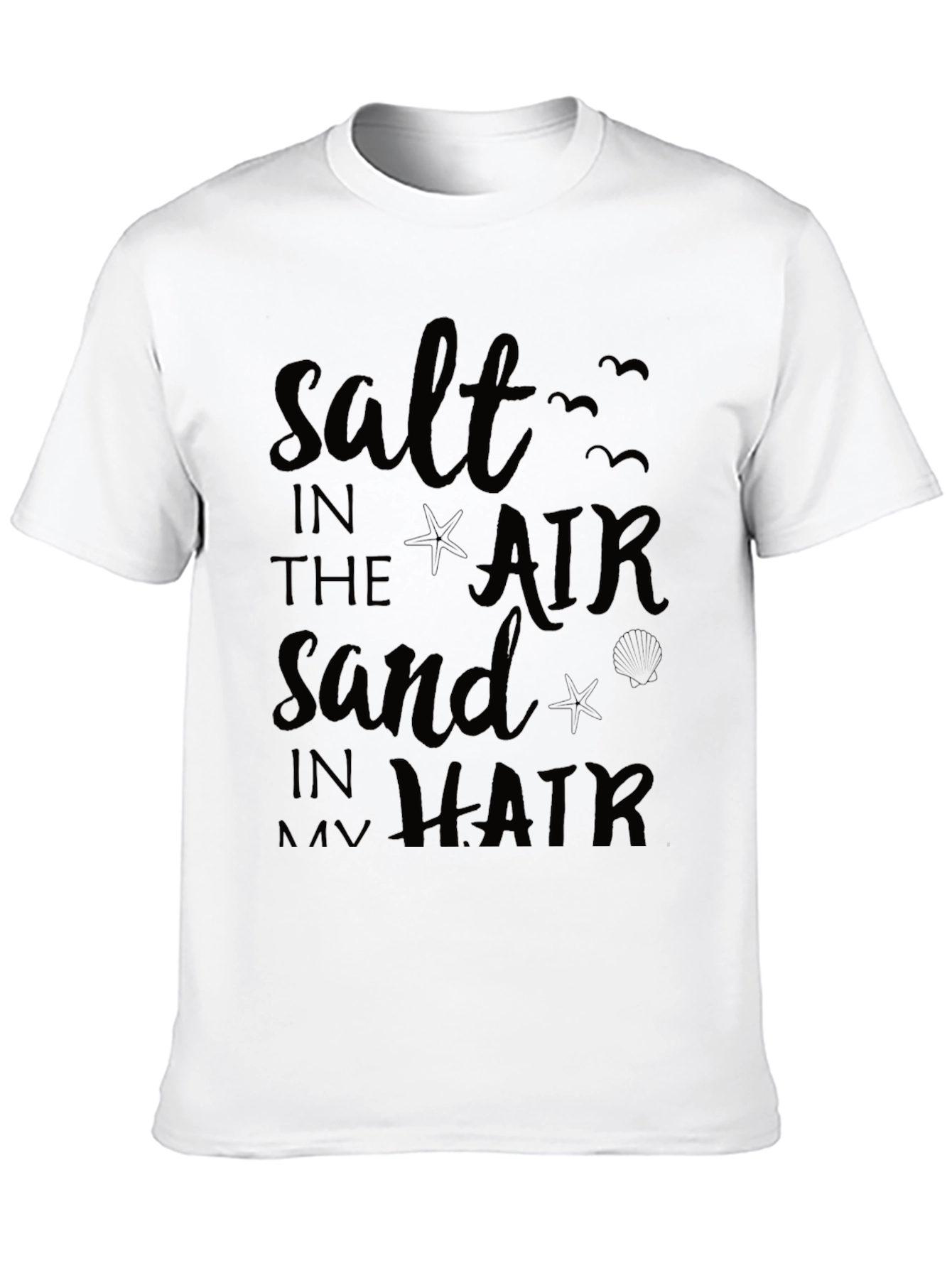 Salt Air Sand Hair Black T-Shirt