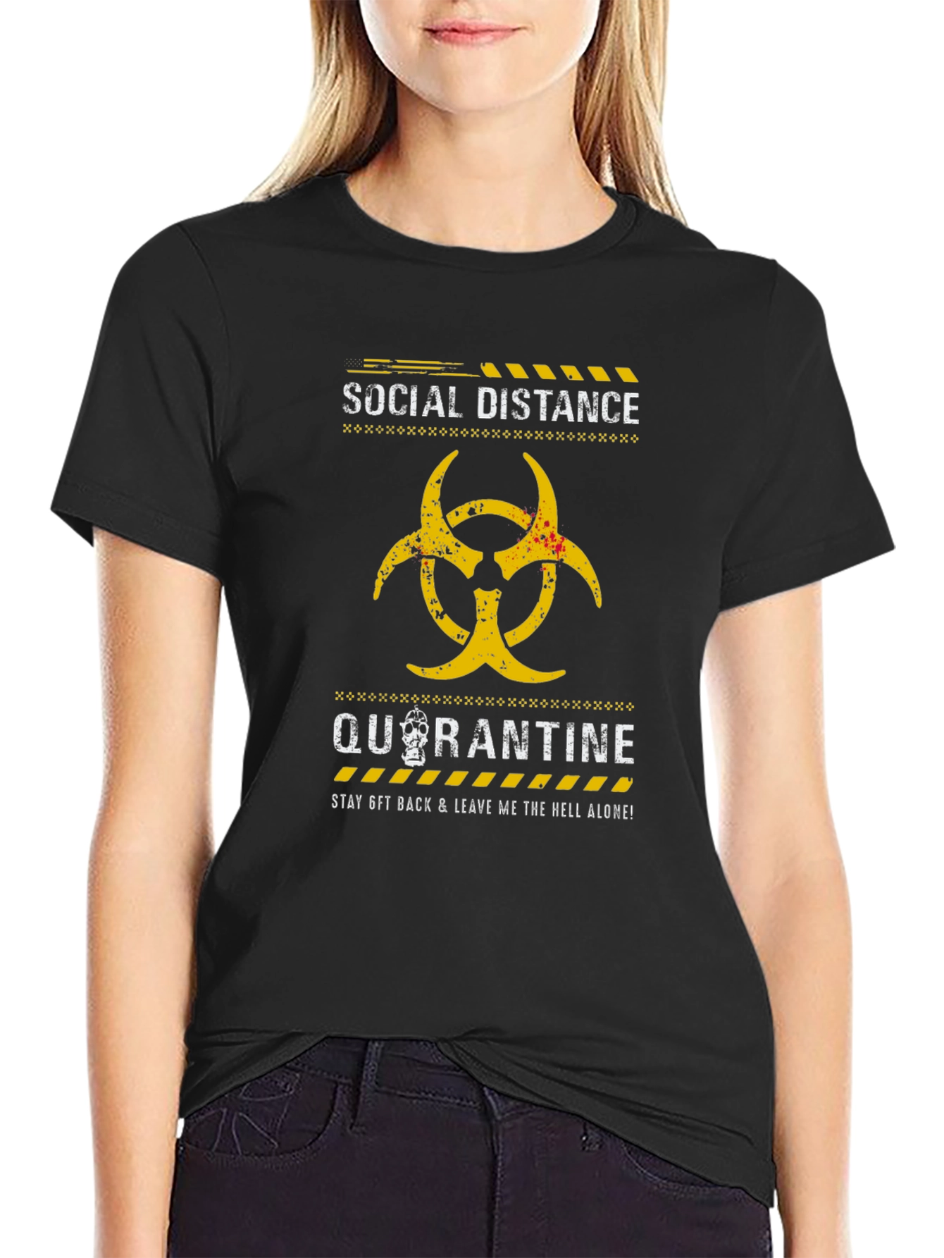 Social Distance Quarantine Graphic T-Shirt