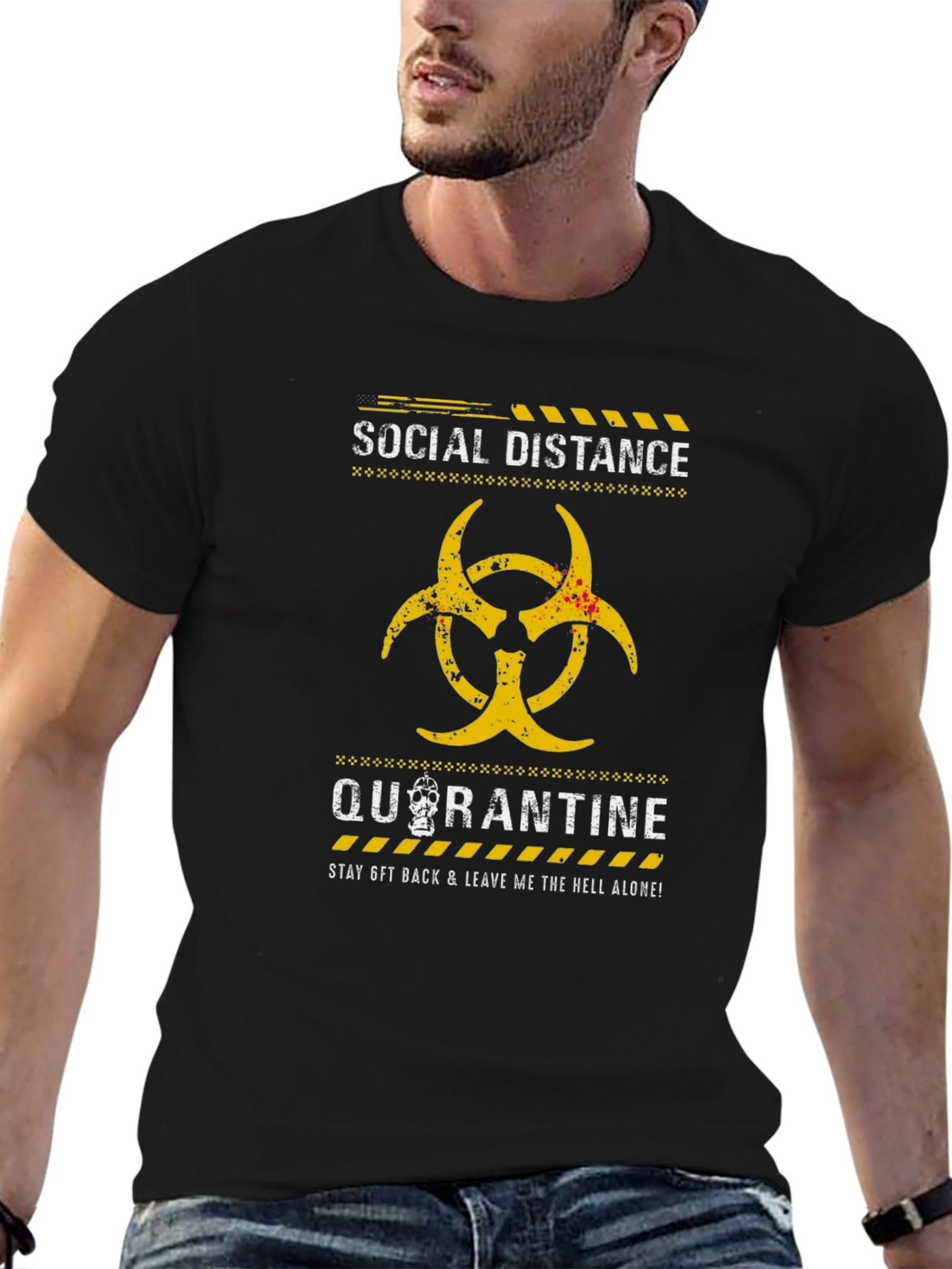 Social Distance Quarantine Graphic T-Shirt