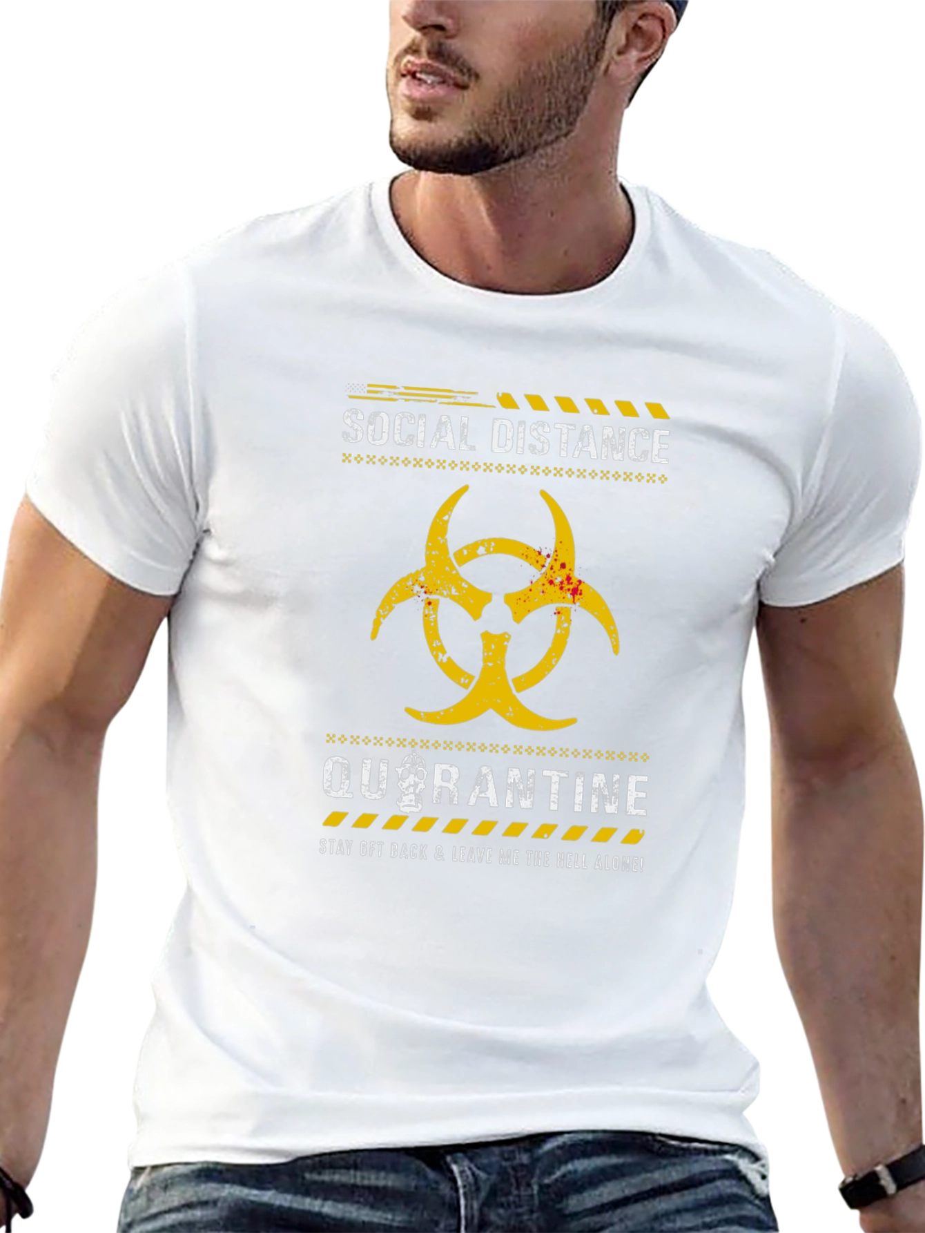 Social Distance Quarantine Graphic T-Shirt