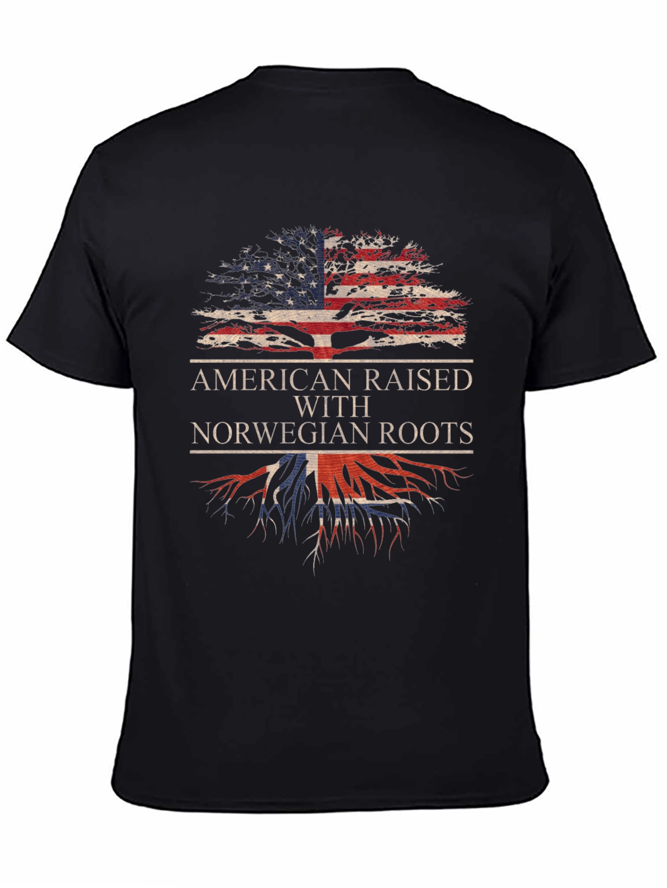 American Raised with Norwegian Roots Graphic Tee