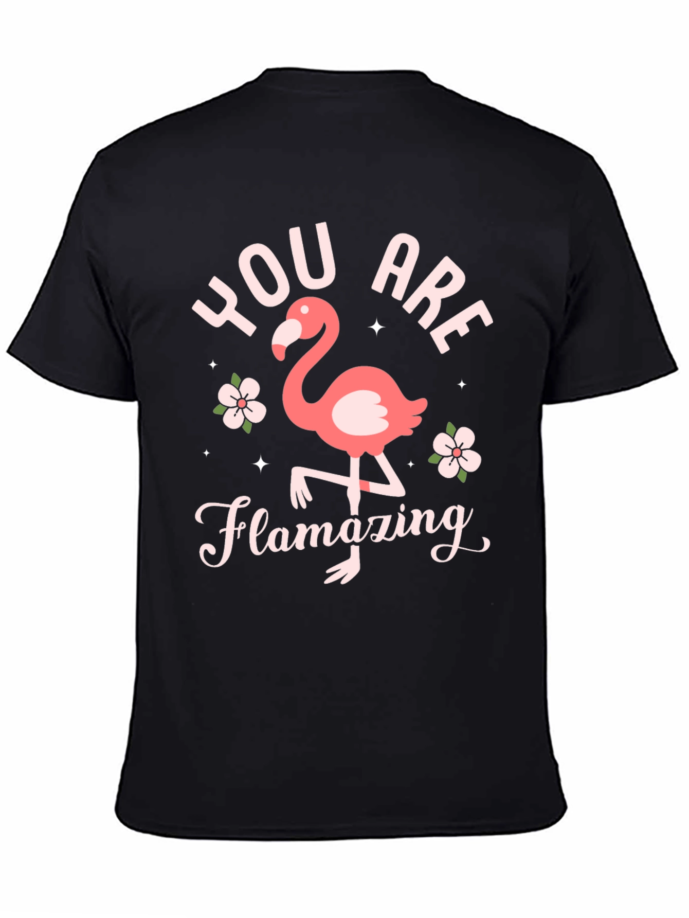Flamazing Flamingo Graphic T-Shirt - Black Cotton Tee