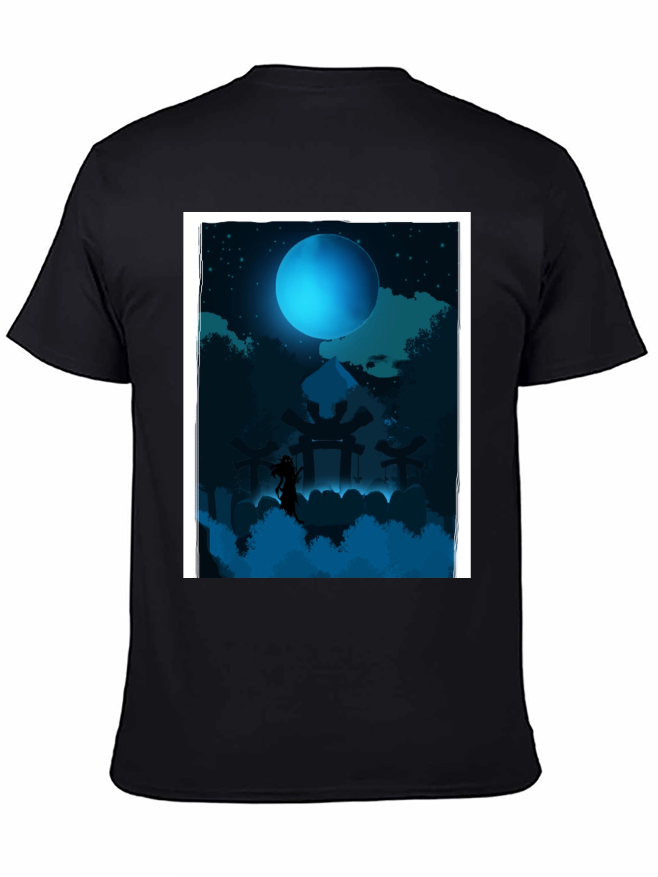 Mystic Moonlit T-Shirt - Dark Fantasy Design