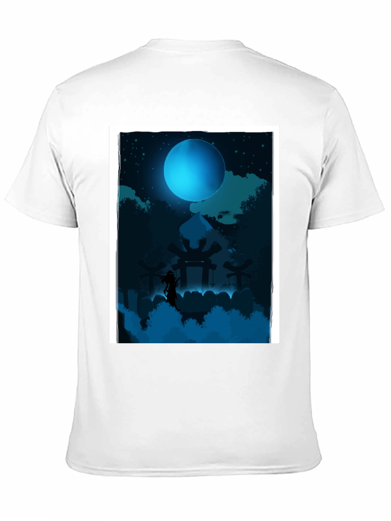 Mystic Moonlit T-Shirt - Dark Fantasy Design