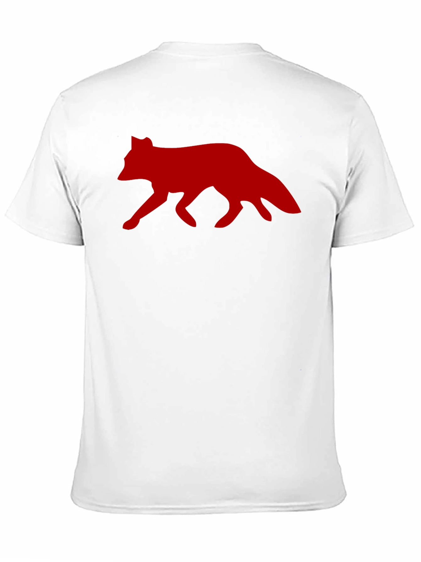 Red Fox Graphic Print Black T-Shirt