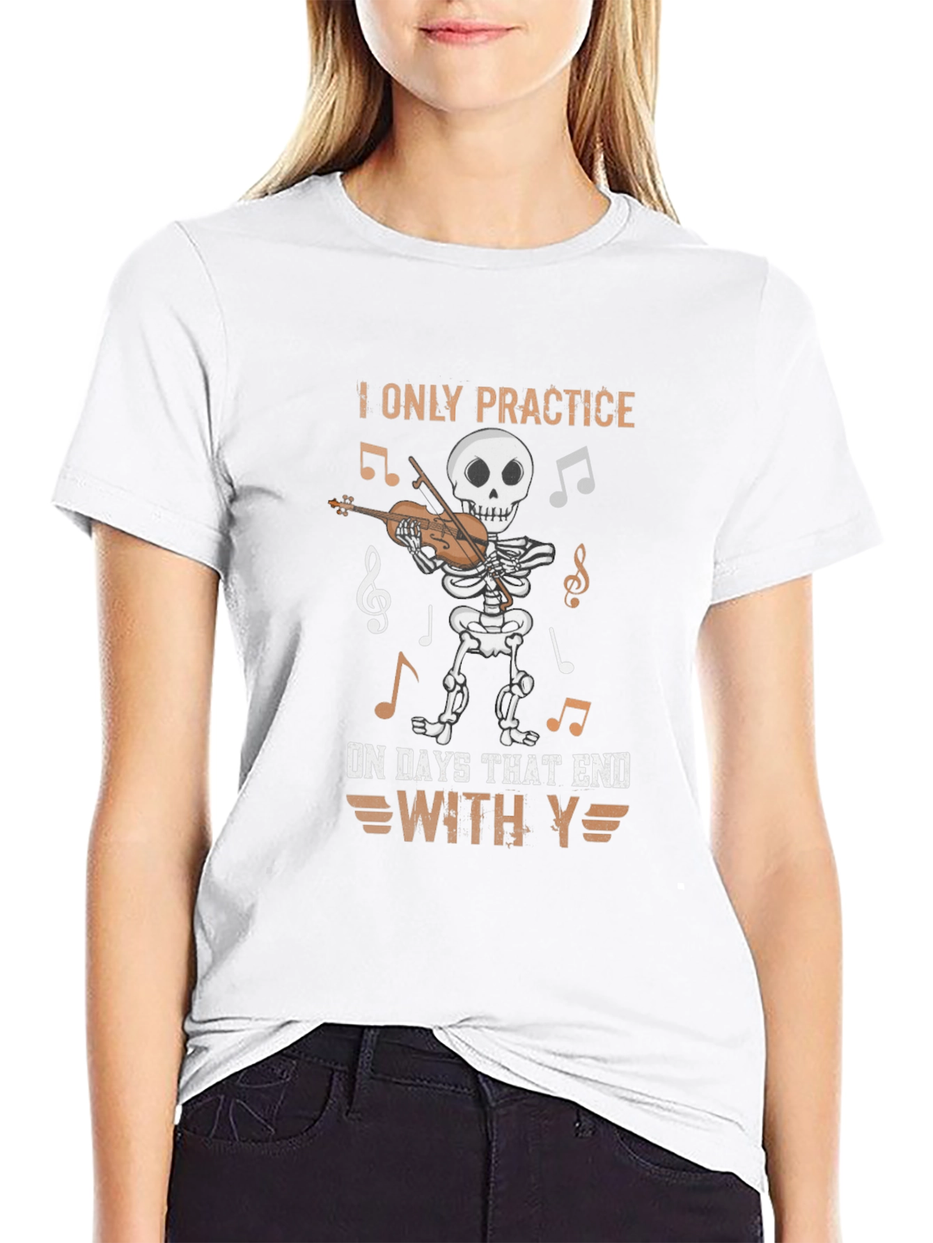 Skeleton Musician T-Shirt: Practice Days