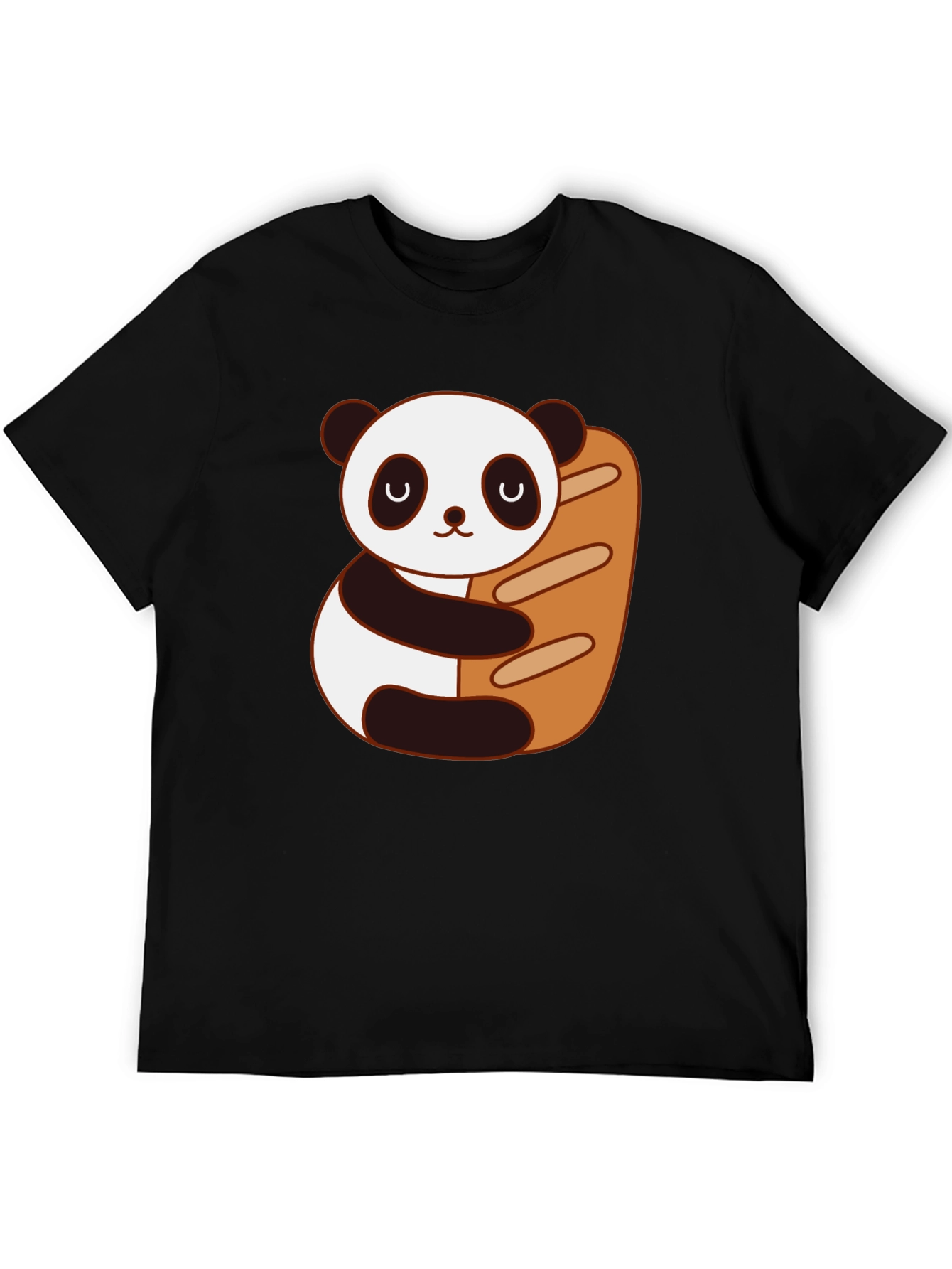 Panda Hugging Bread T-Shirt - Cute Graphic Tee