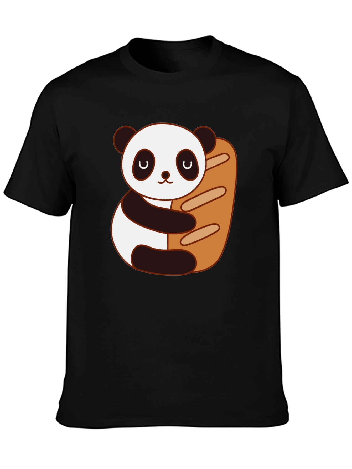 Panda Hugging Bread T-Shirt - Cute Graphic Tee