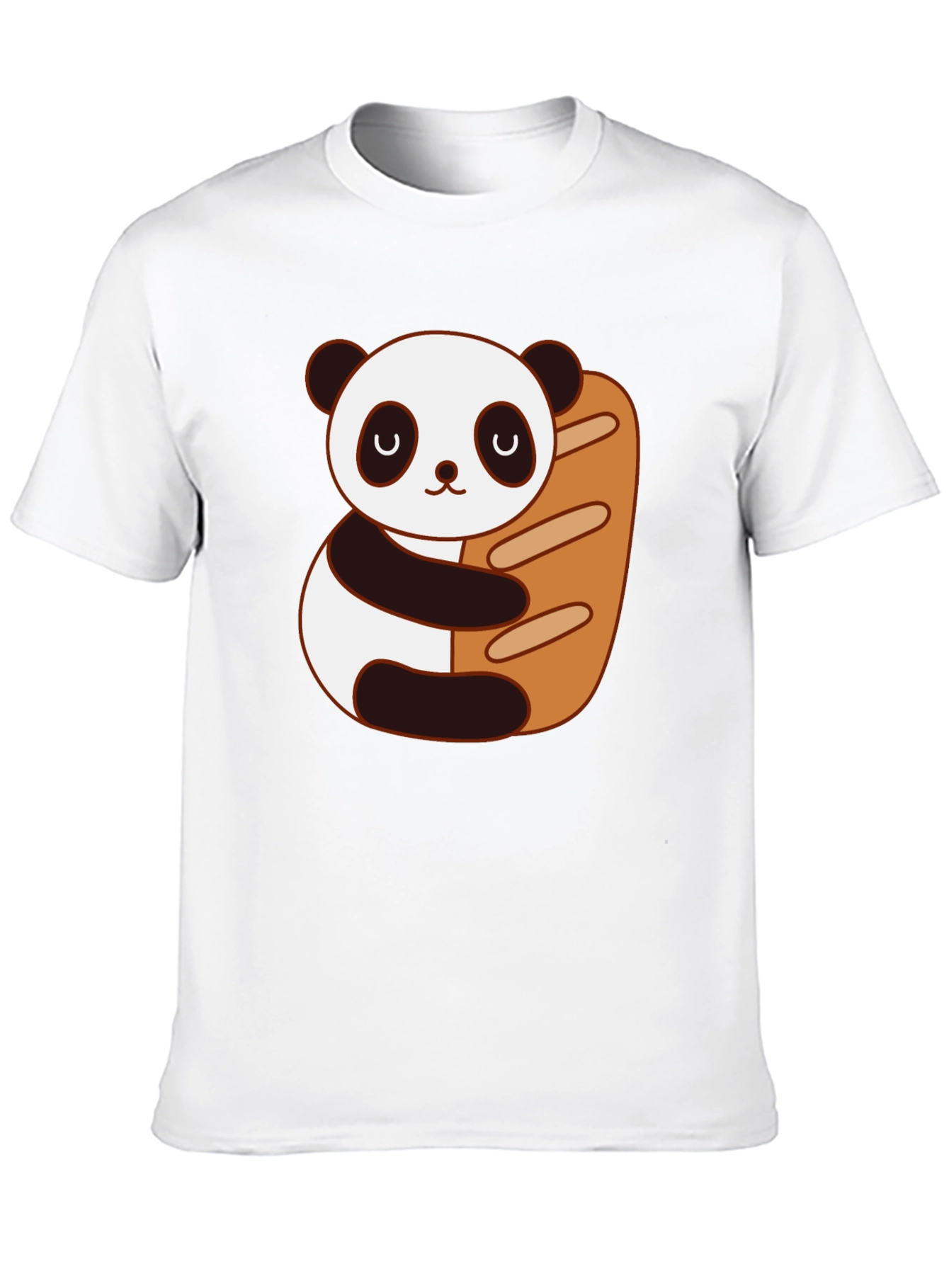 Panda Hugging Bread T-Shirt - Cute Graphic Tee