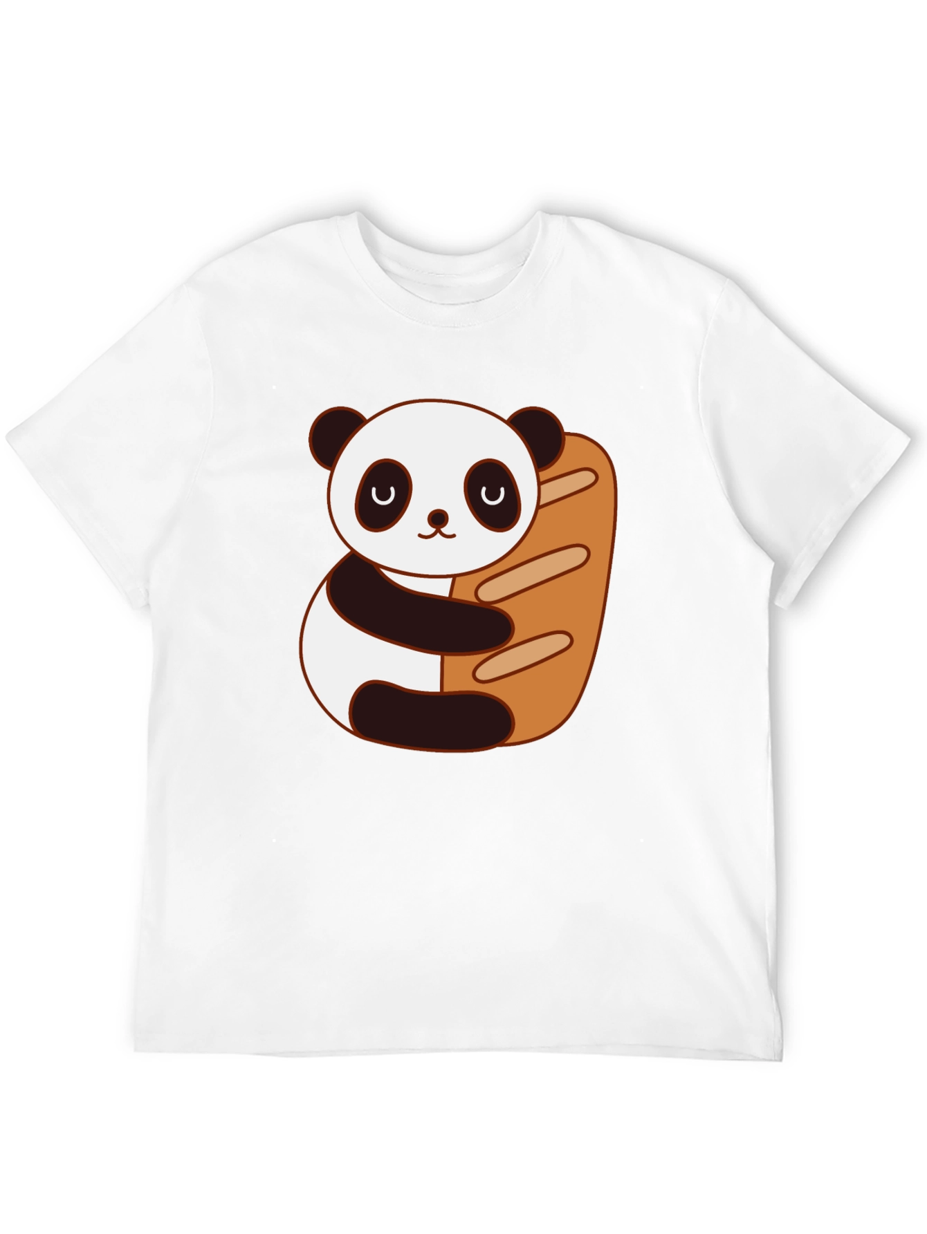 Panda Hugging Bread T-Shirt - Cute Graphic Tee