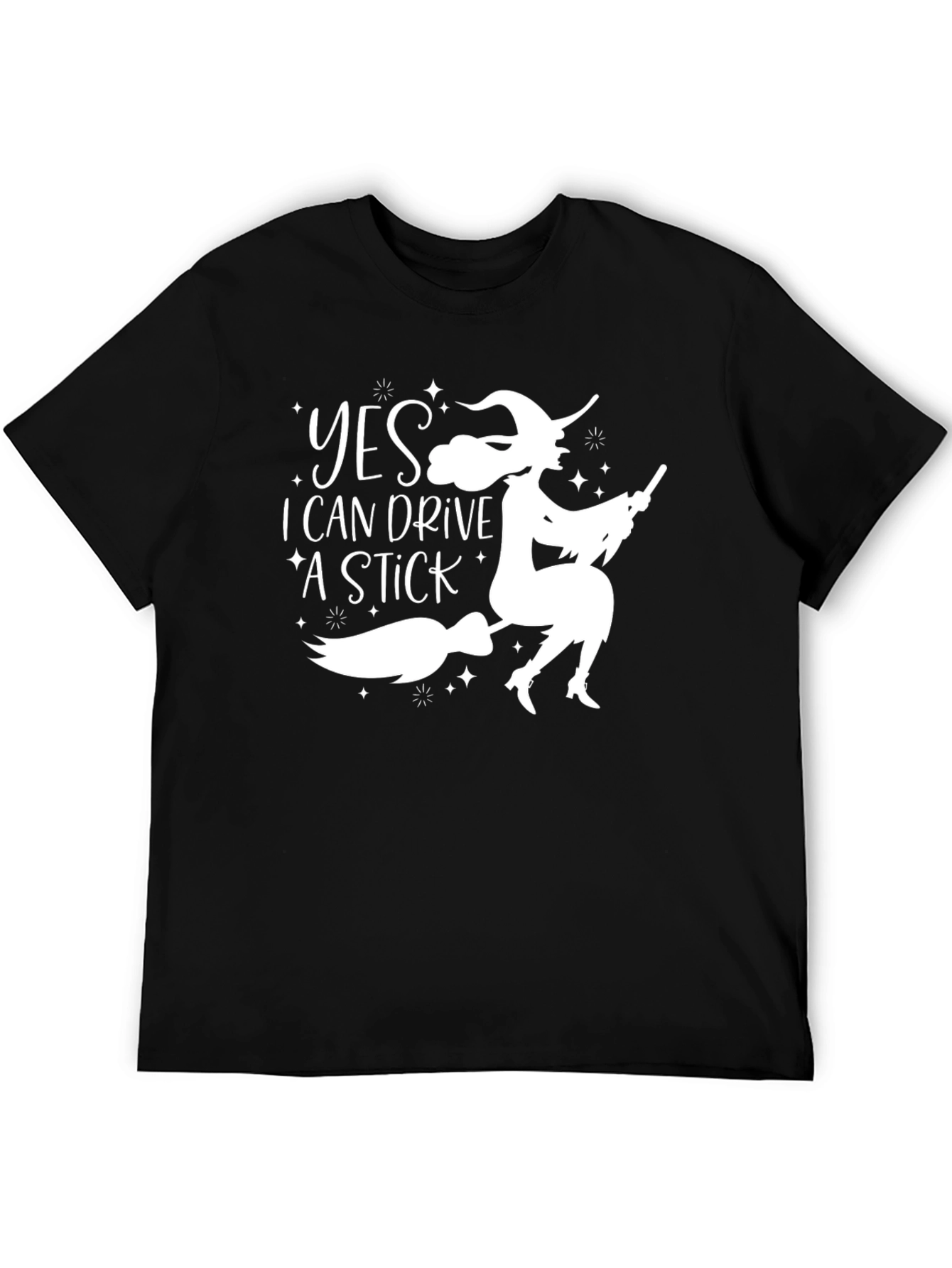 Witch Stick Graphic Tee - Halloween Fun