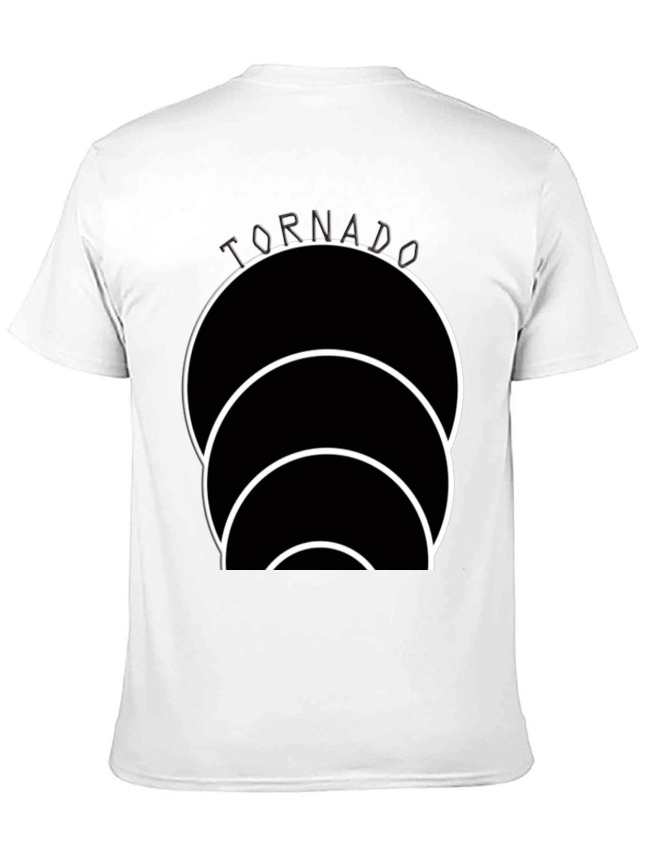 Tornado Circle Graphic Black T-Shirt