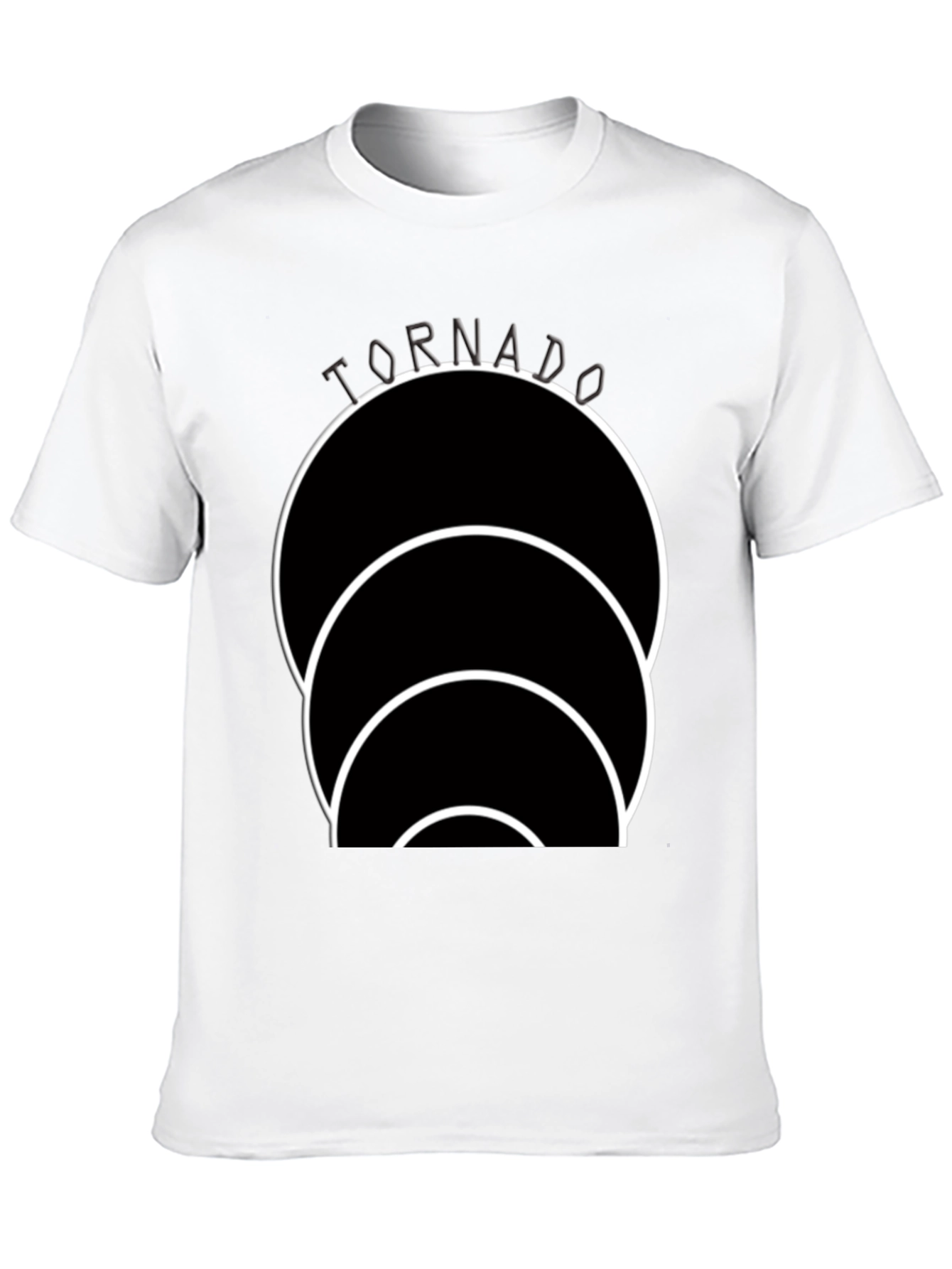 Tornado Circle Graphic Black T-Shirt