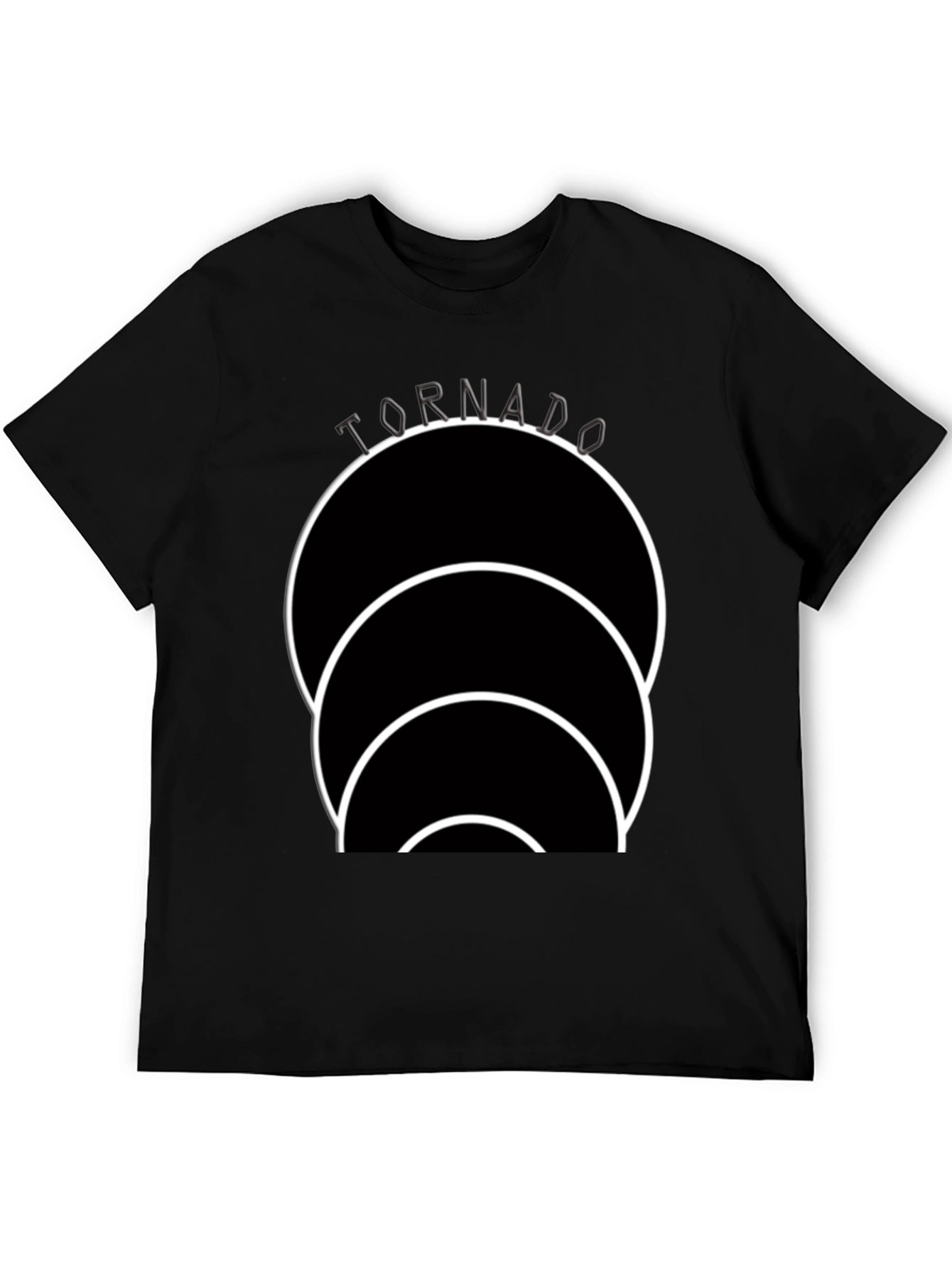 Tornado Circle Graphic Black T-Shirt