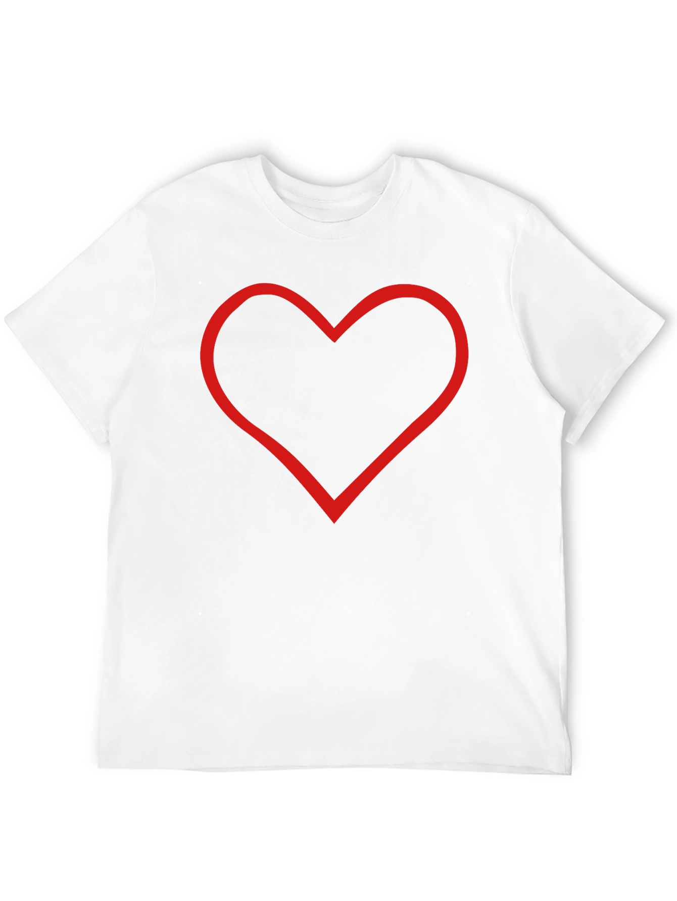 Heart Outline Black T-Shirt