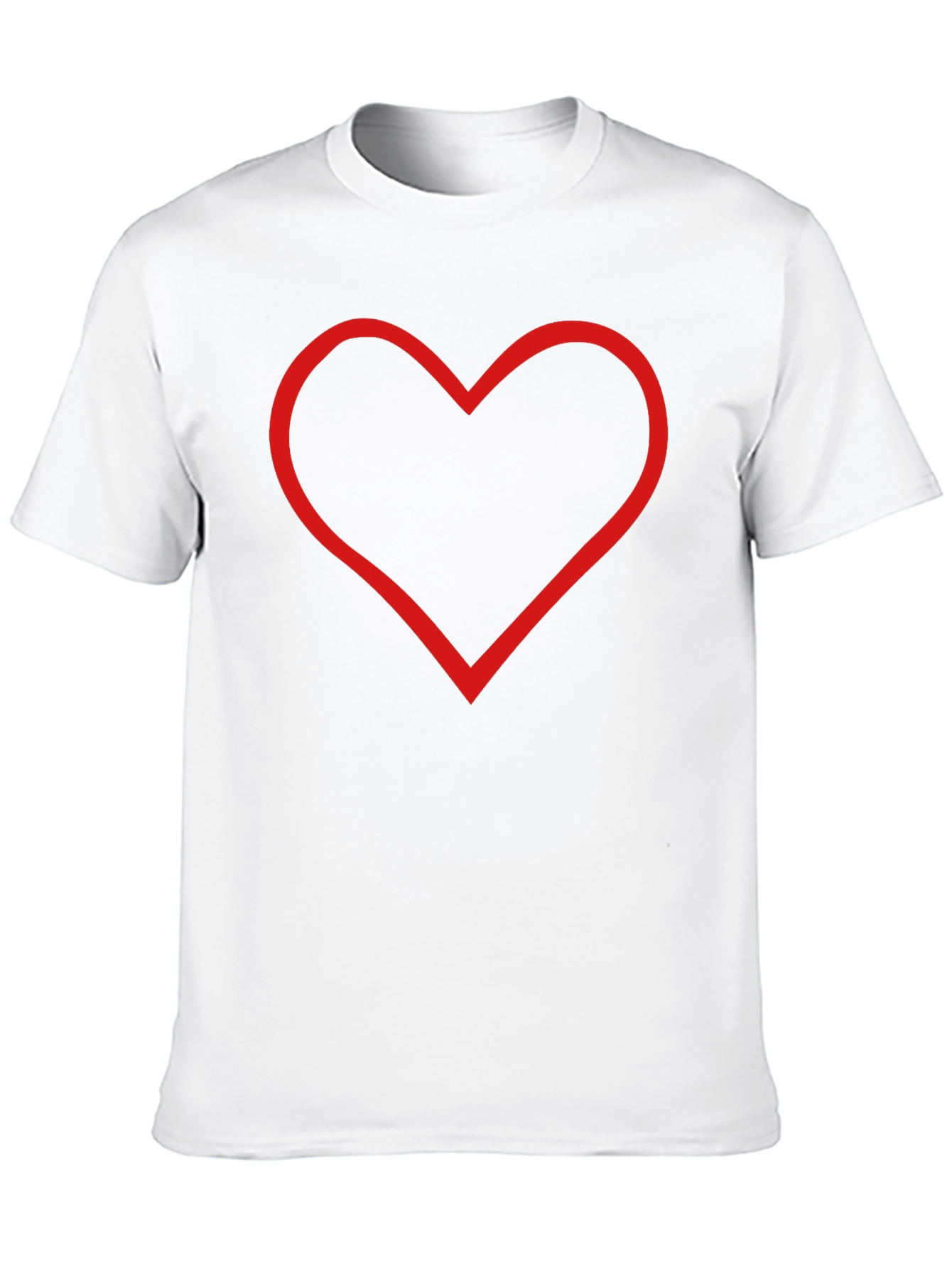Heart Outline Black T-Shirt
