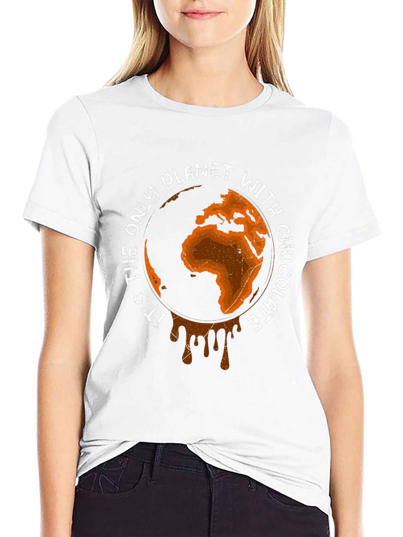 Chocolate Planet Graphic Tee - Earth Lovers Shirt