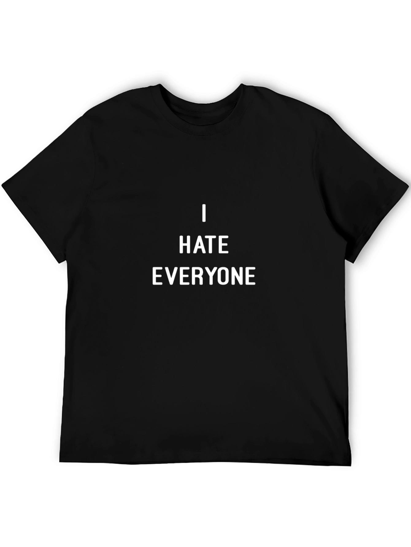 I Hate Everyone Graphic Tee - Black Cotton T-Shirt
