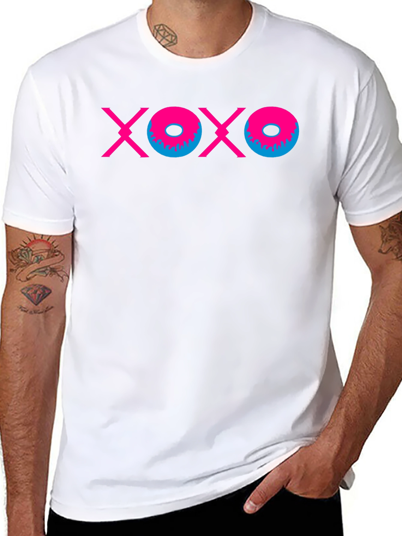 XOXO Graphic Tee - Trendy Hugs & Kisses T-Shirt