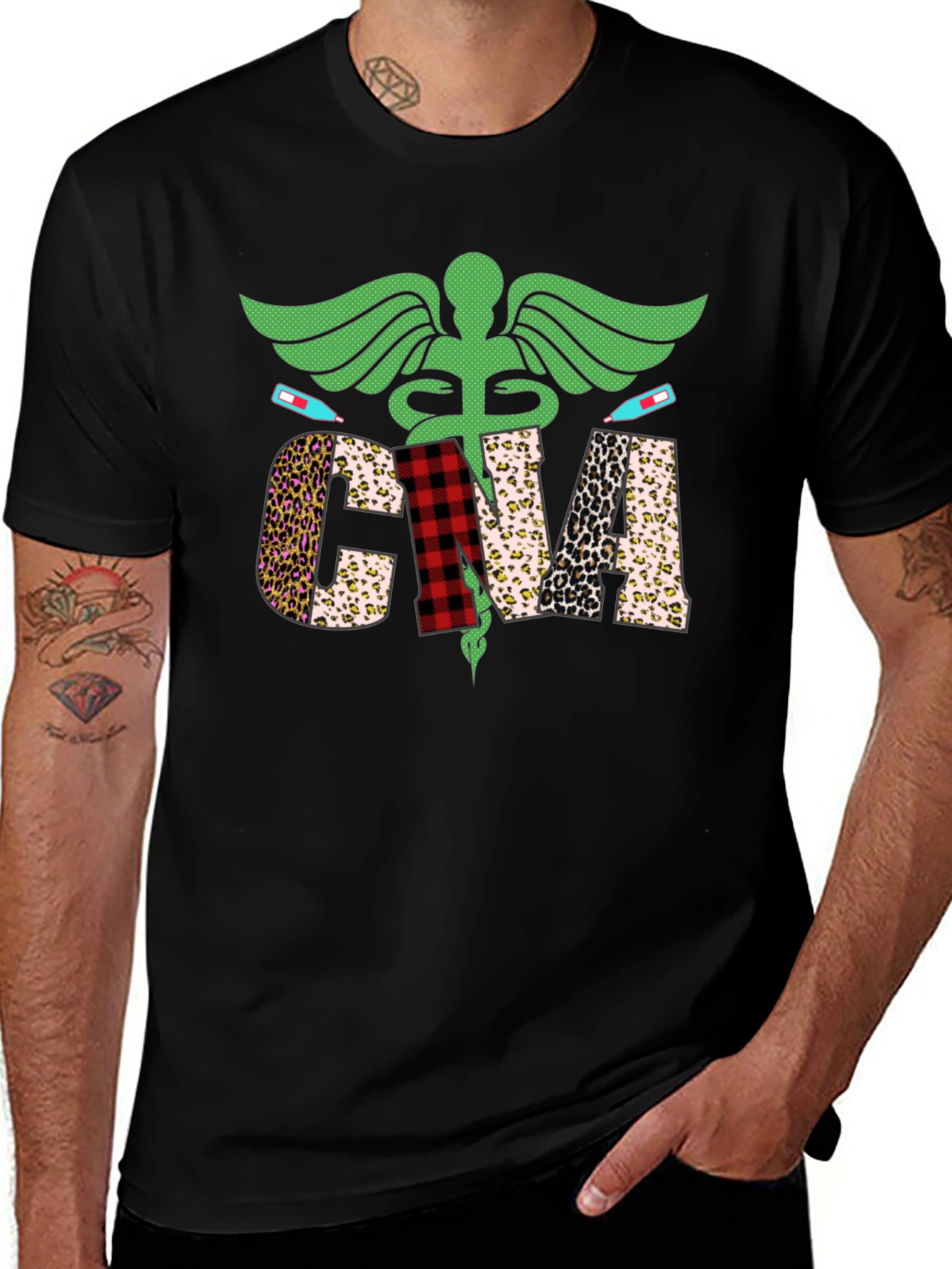 CNA Patterned Graphic Tee