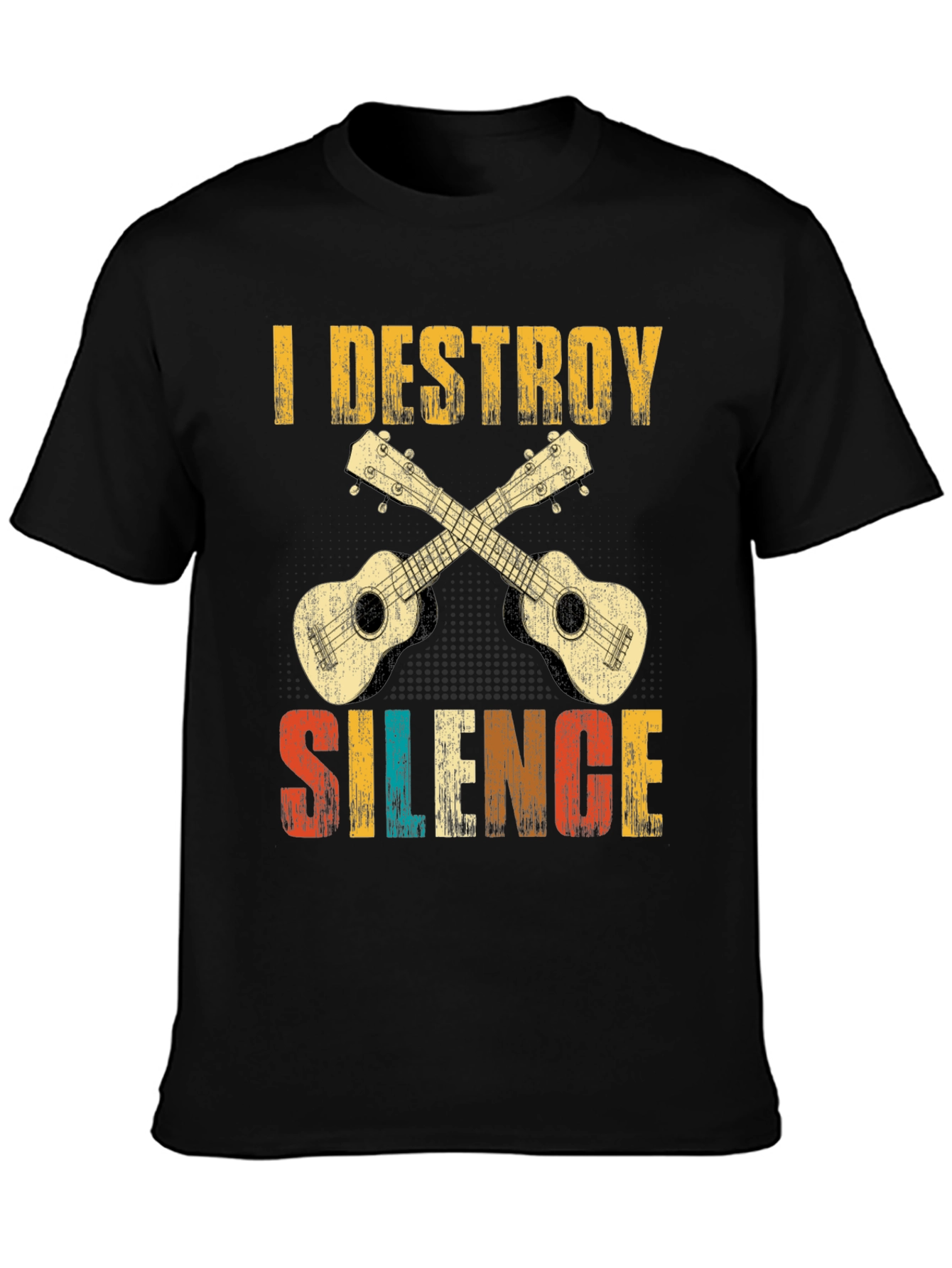 I Destroy Silence Ukulele T-Shirt