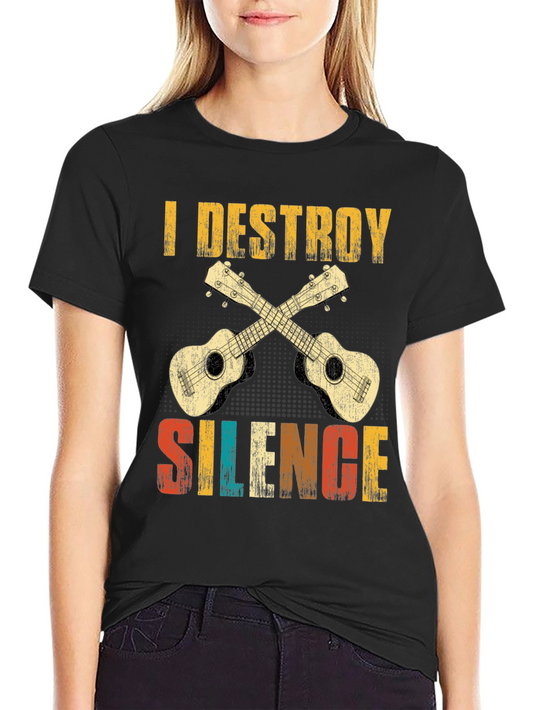 I Destroy Silence Ukulele T-Shirt